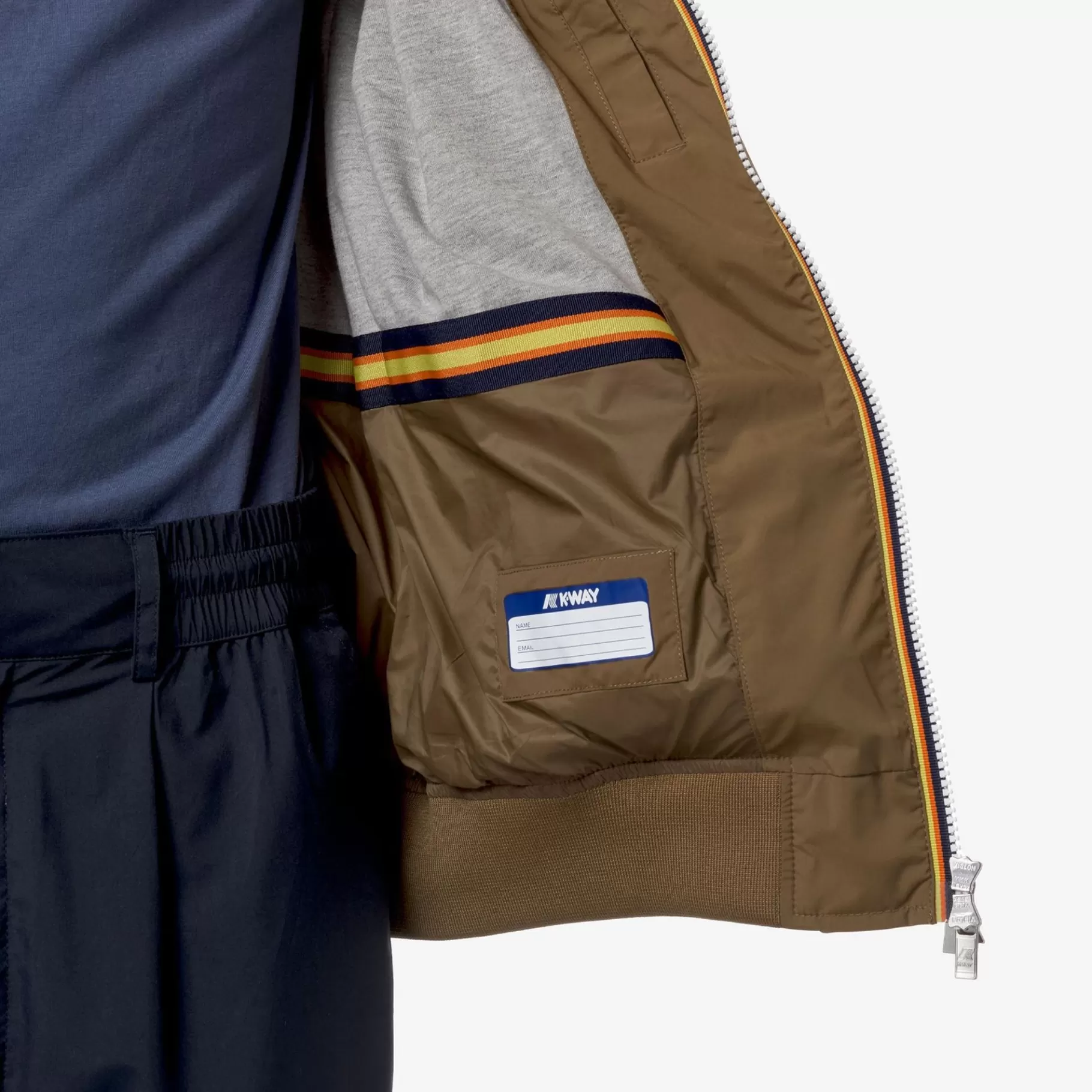 Short Jackets*K-WAY Amaurystretch Nylon Jersey - Jackets - Short - Man - Brown Corda