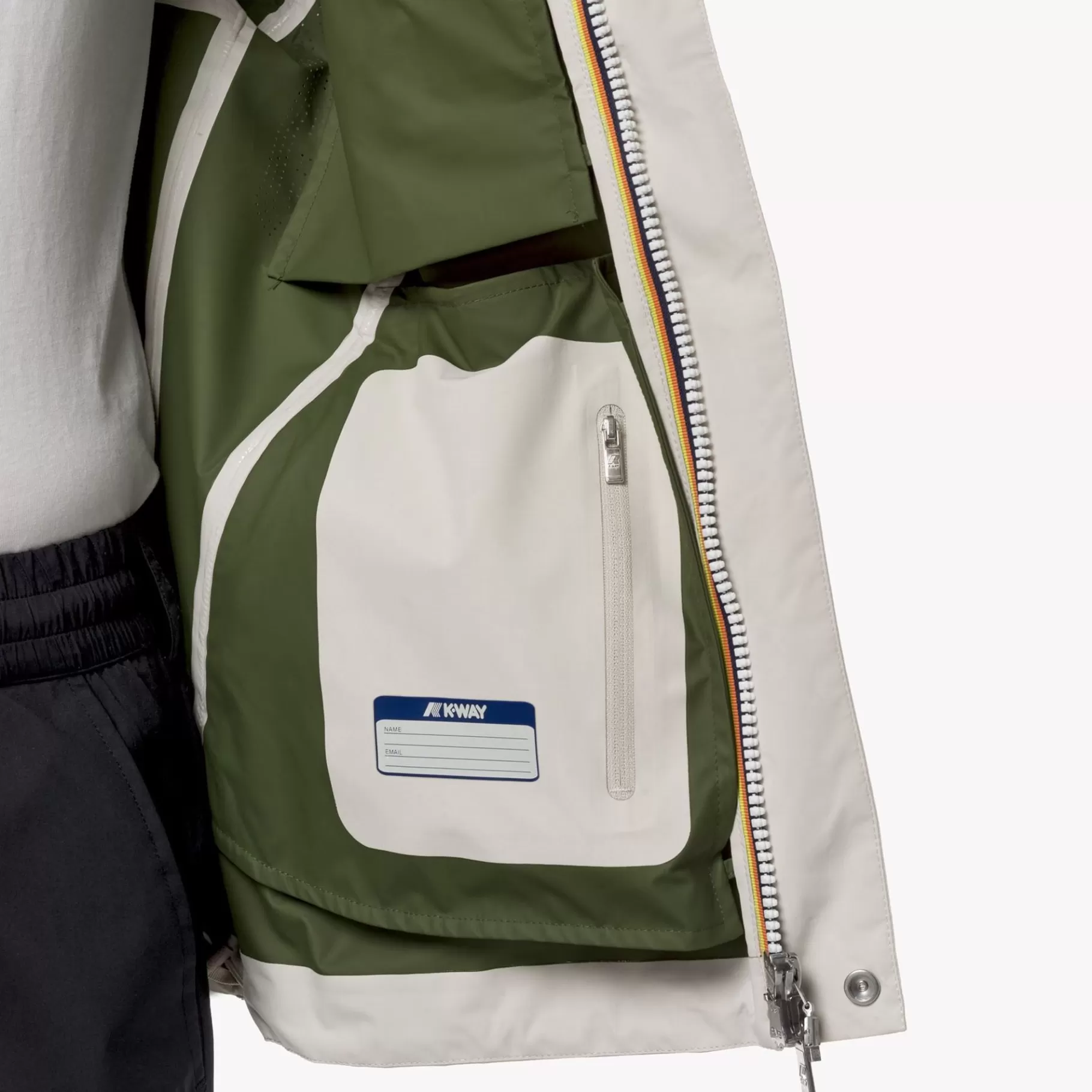 Short Jackets*K-WAY Arnaud Eco Sd Contrast - Jackets - Short - Man - Beige L-Green C