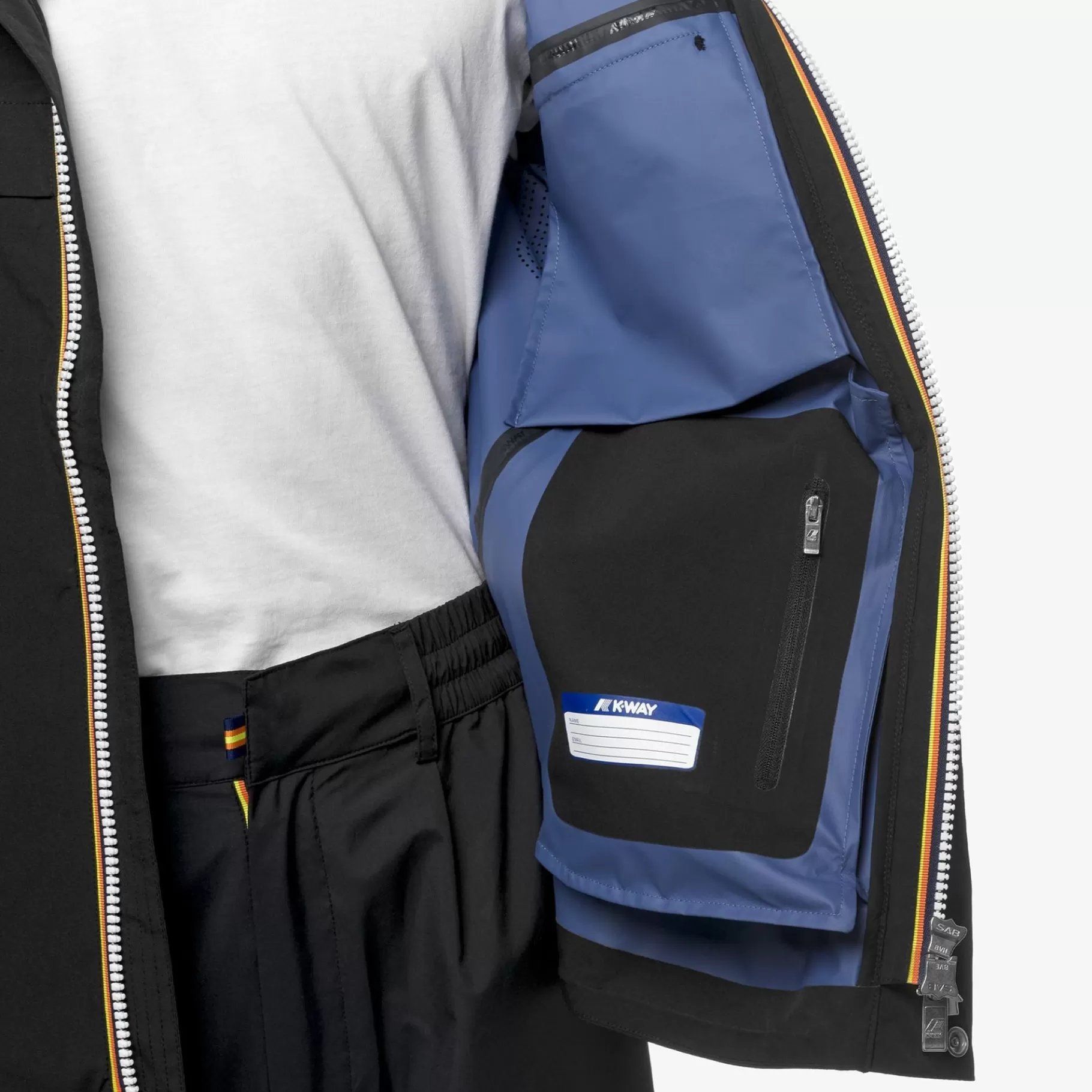 Short Jackets*K-WAY Arnaud Eco Sd Contrast - Jackets - Short - Man - Black P-Blue F
