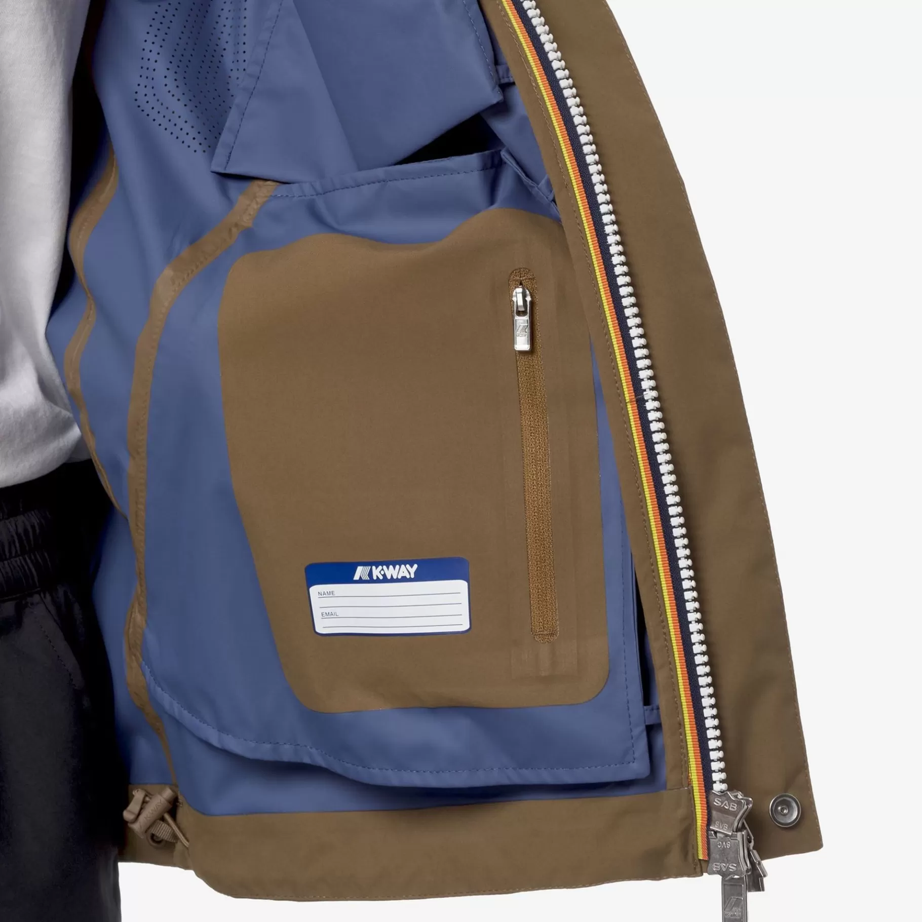 Short Jackets*K-WAY Arnaud Eco Sd Contrast - Jackets - Short - Man - Brown C-Blue F
