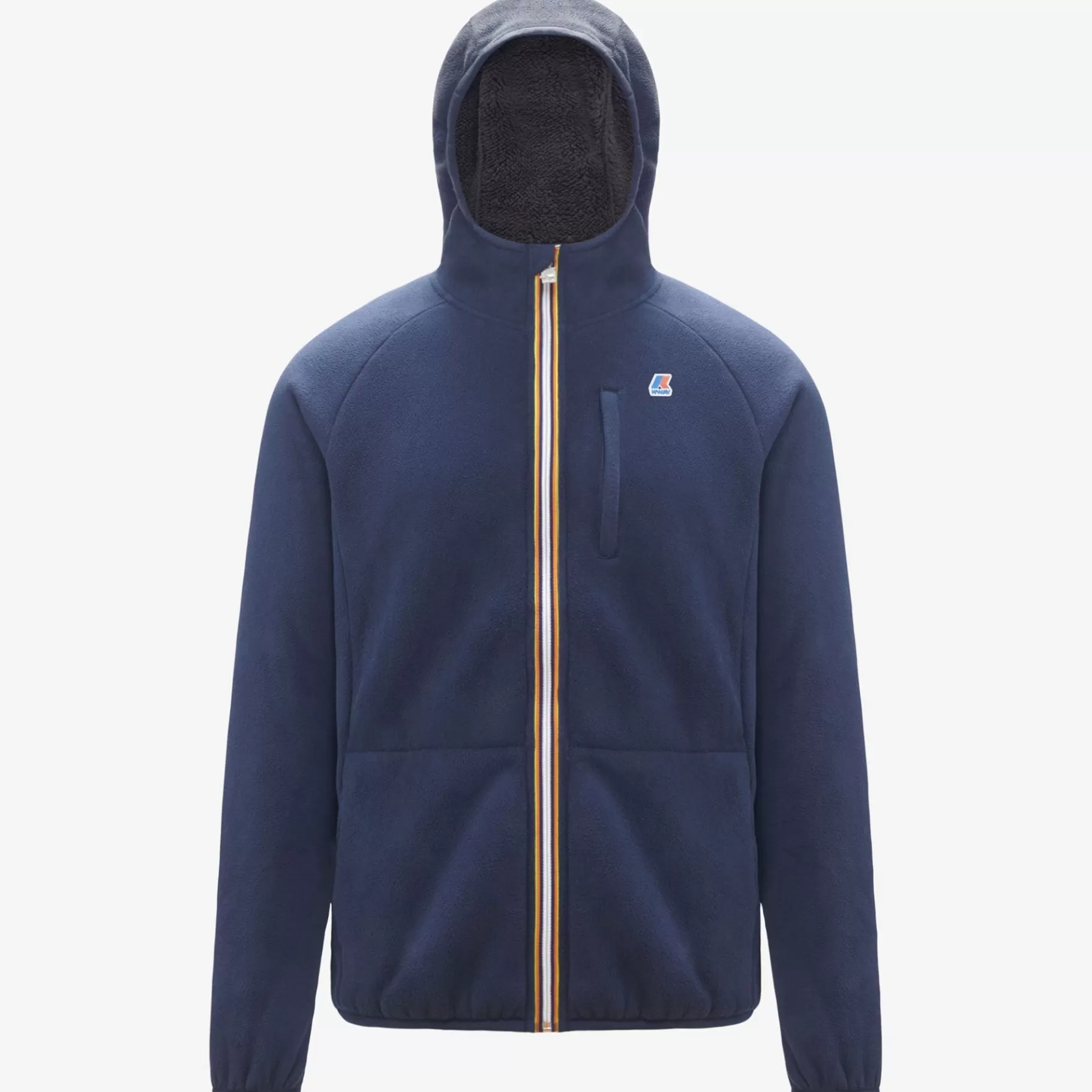 Hoodies And Sweaters*K-WAY Beau St Fur Bonded - Fleece - Jacket - Unisex - Blue Depth-Grey Smk