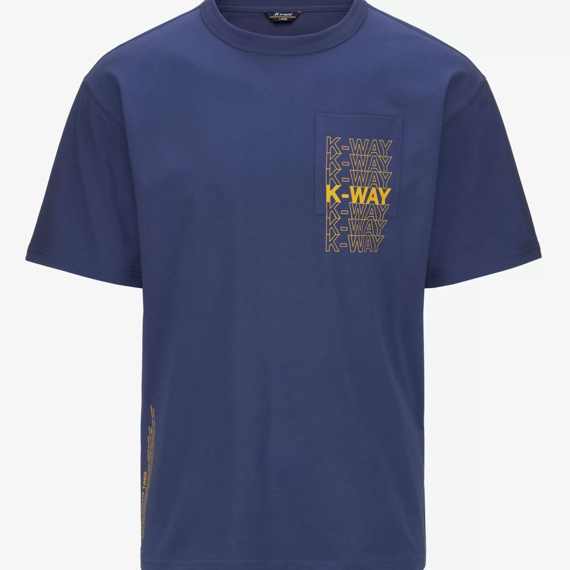 T-Shirt*K-WAY Fantome Lettering - T-Shirtstop - T-Shirt - Man - Blue Fiord-Yellow Mimosa