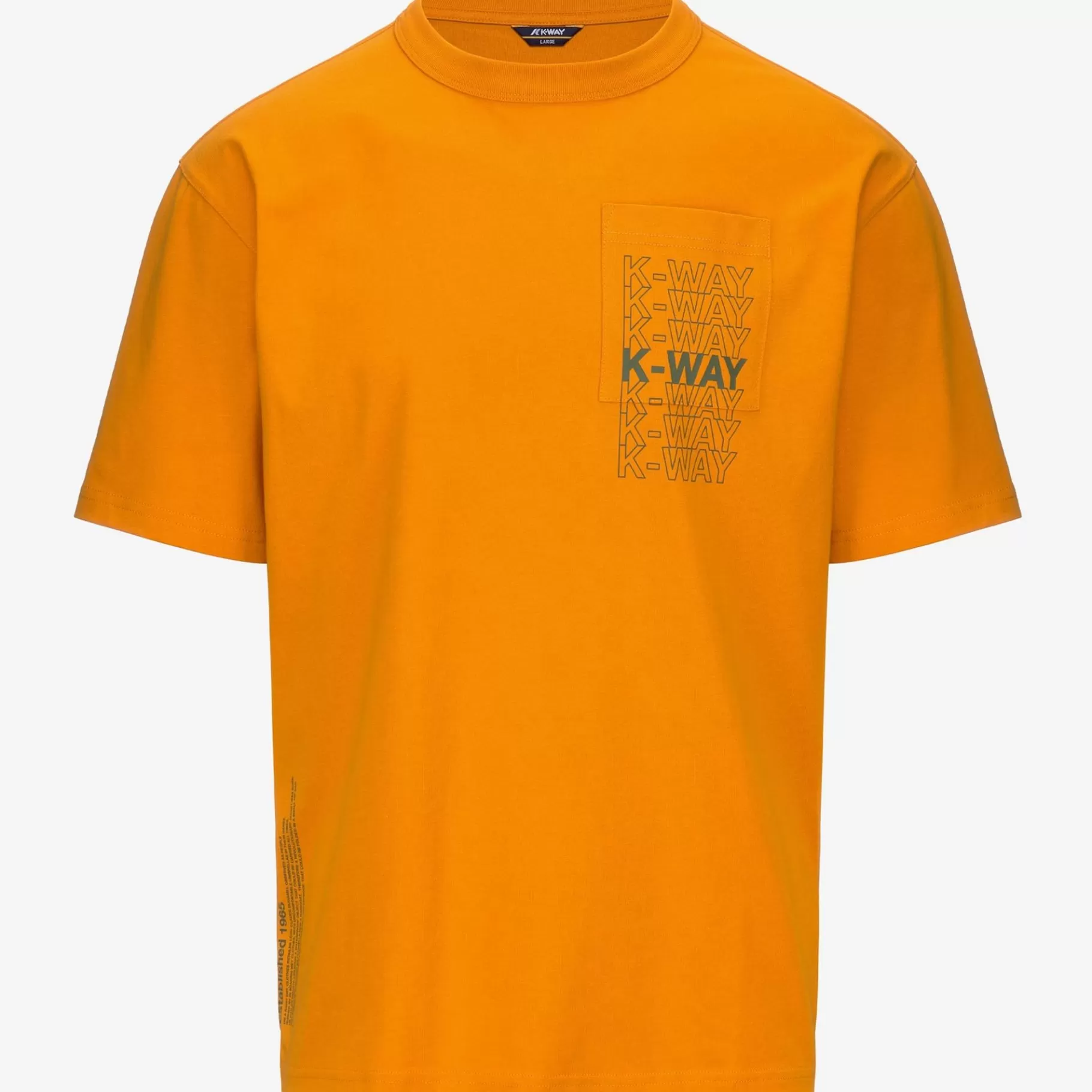 T-Shirt*K-WAY Fantome Lettering - T-Shirtstop - T-Shirt - Man - Orange Md-Green Cypress