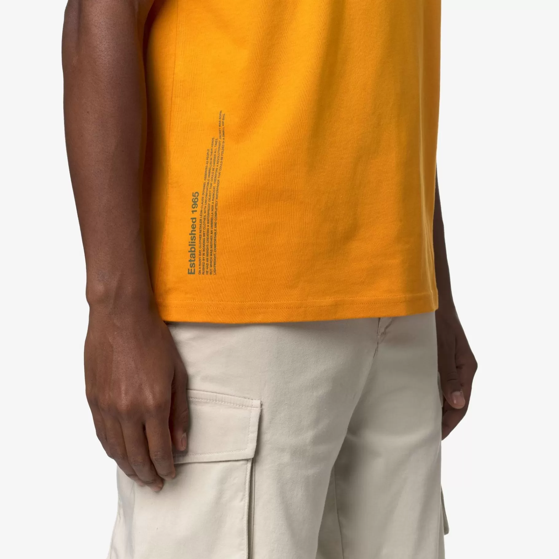 T-Shirt*K-WAY Fantome Lettering - T-Shirtstop - T-Shirt - Man - Orange Md-Green Cypress