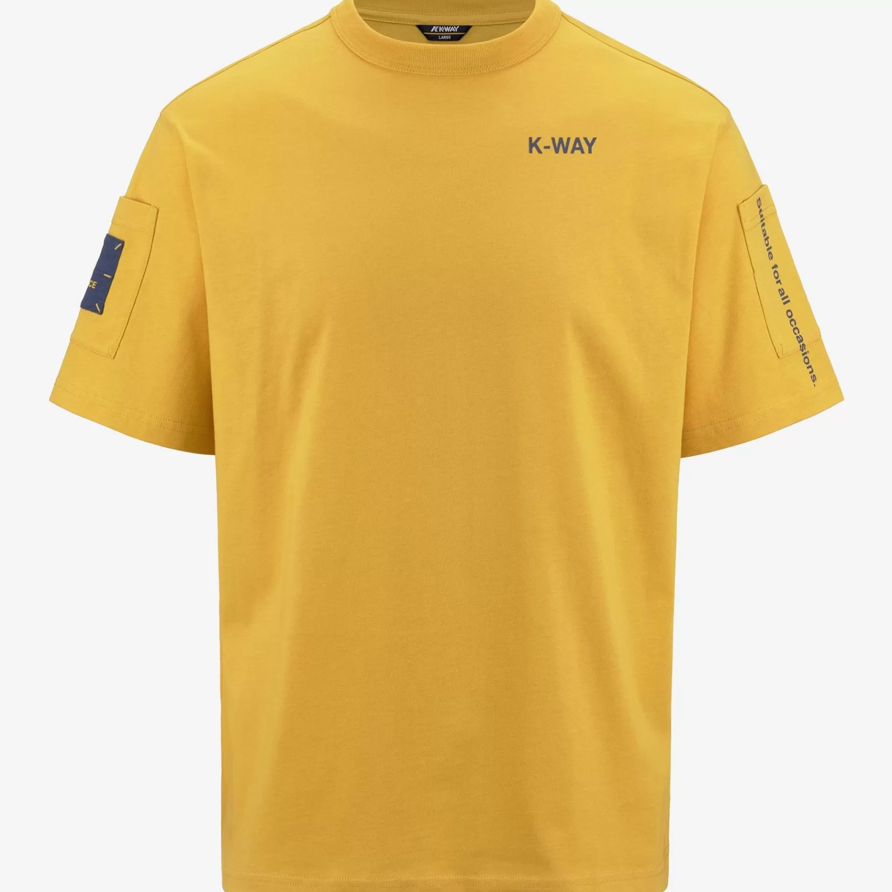 T-Shirt*K-WAY Fantome Sleeve Pocket - T-Shirtstop - T-Shirt - Man - Yellow Mimosa-Blue Fiord