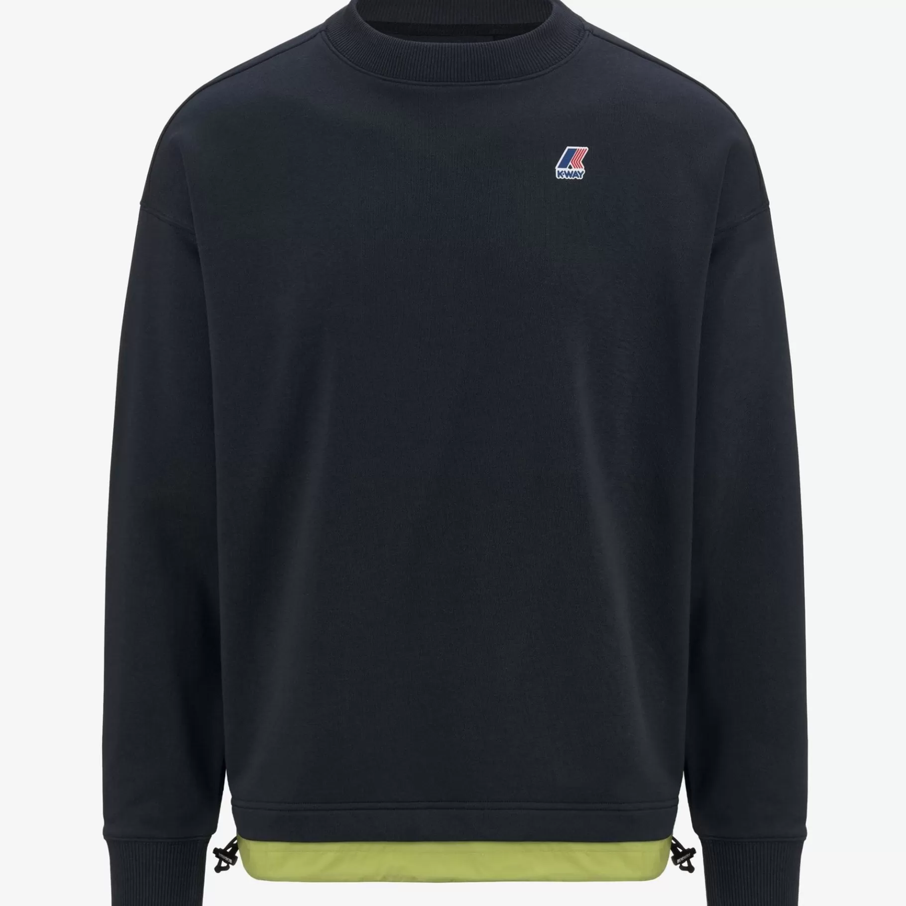 Hoodies And Sweaters*K-WAY Florentin Nylon Pc - Fleece - Jumper - Unisex - Blue Depth-Green Celery