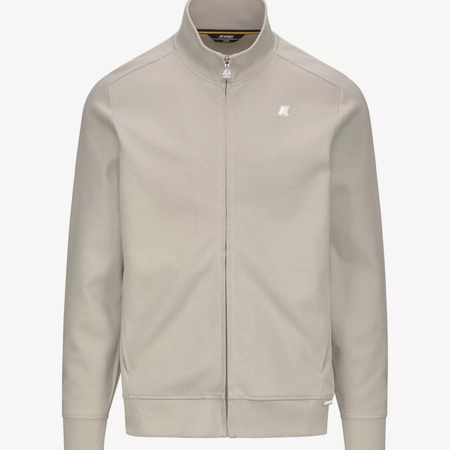 Hoodies And Sweaters*K-WAY Hayce Interlock - Fleece - Jacket - Man - Beige Lt