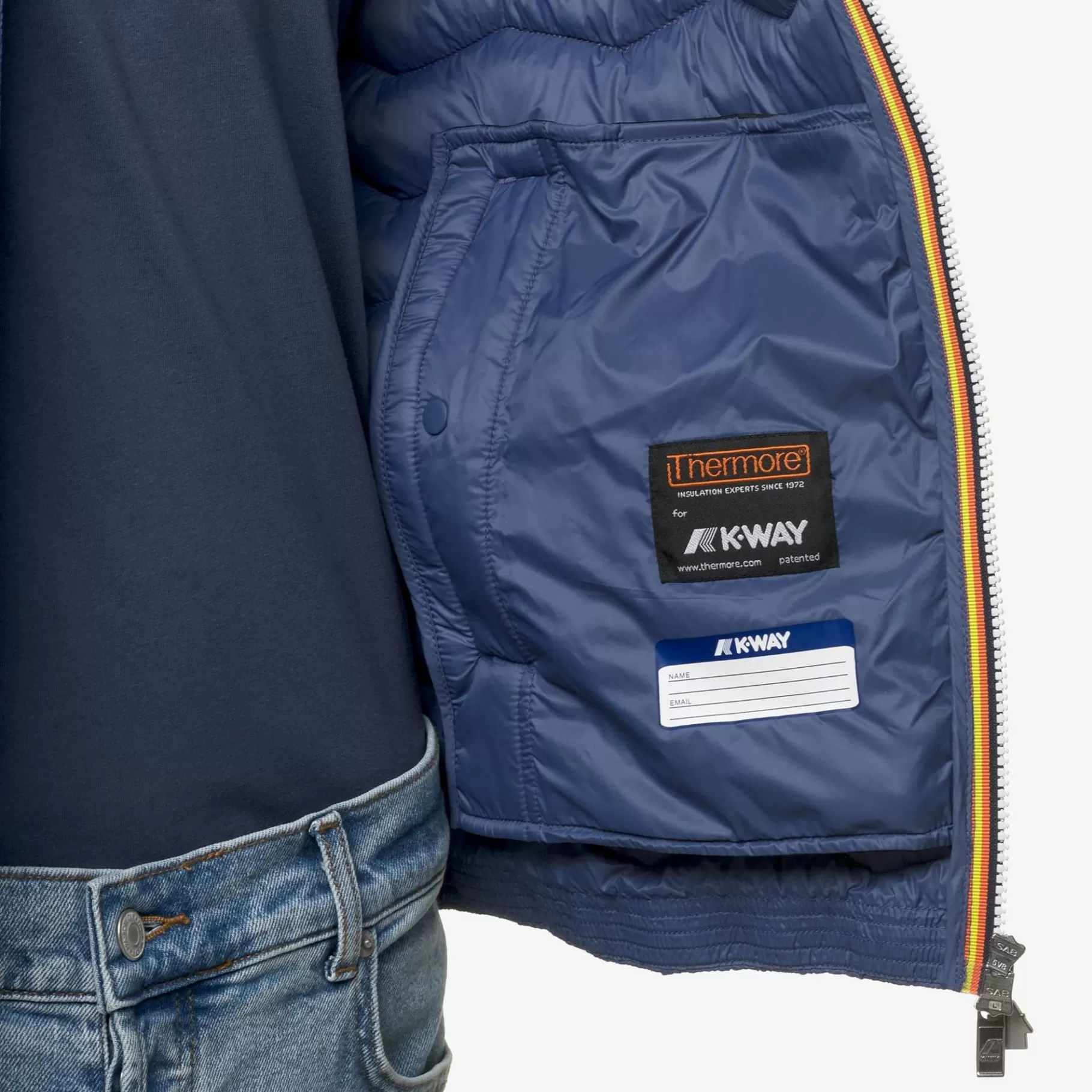Short Jackets*K-WAY Jack Quilted Warm - Jackets - Short - Man - Blue Fiord