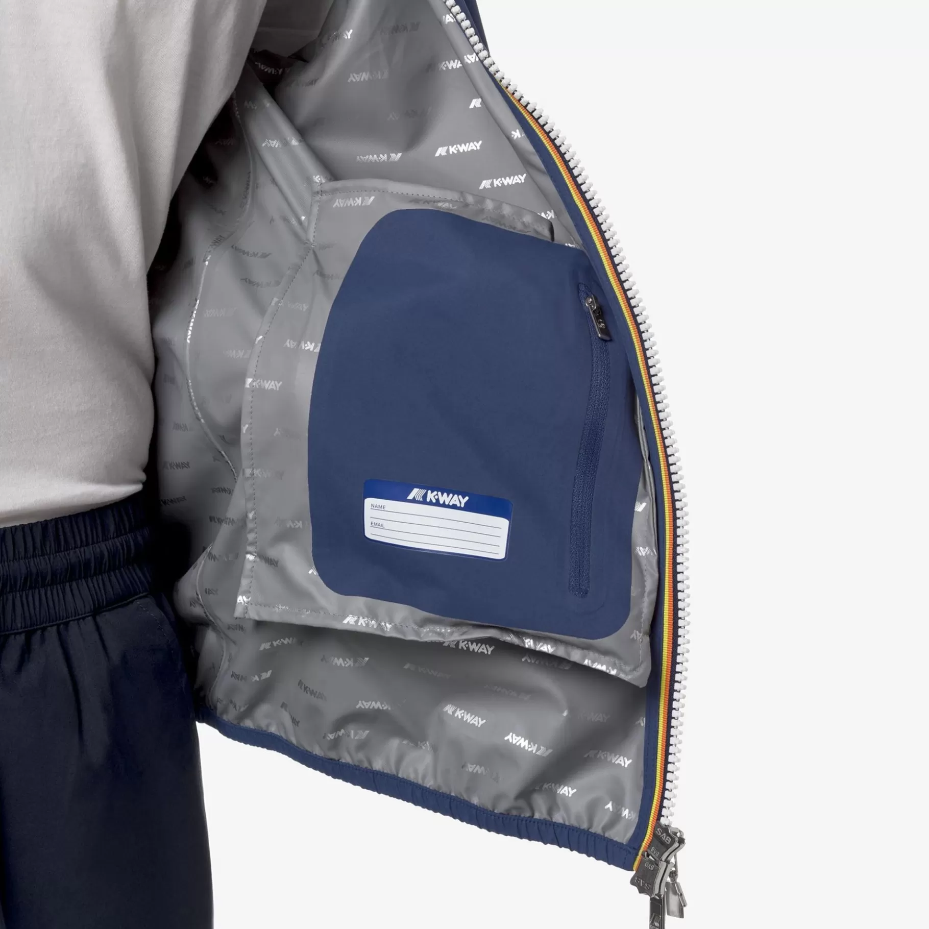 Short Jackets*K-WAY Jack Stretch Dot - Jackets - Short - Man - Blue Fiord