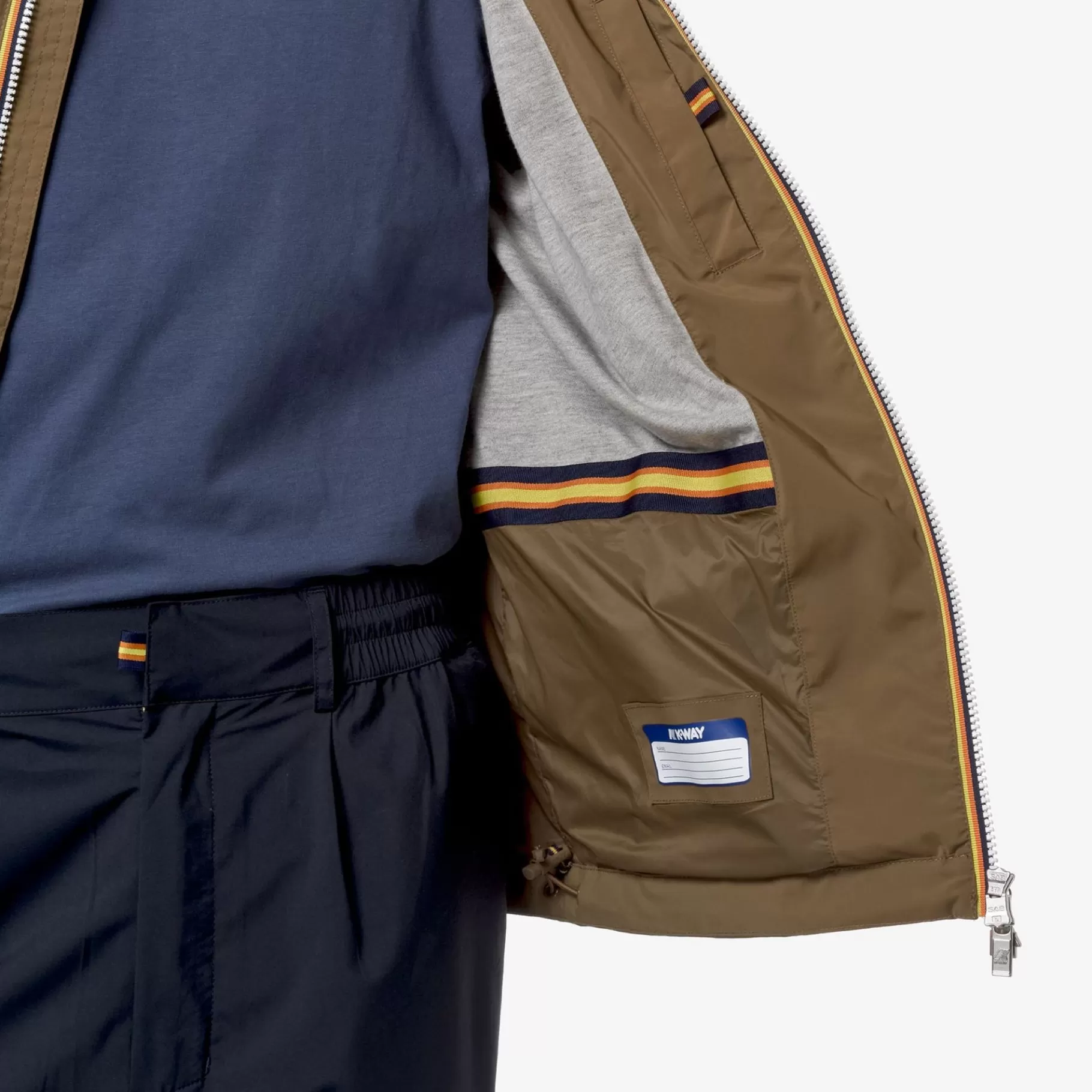 Short Jackets*K-WAY Jackstretch Nylon Jersey - Jackets - Short - Man - Brown Corda