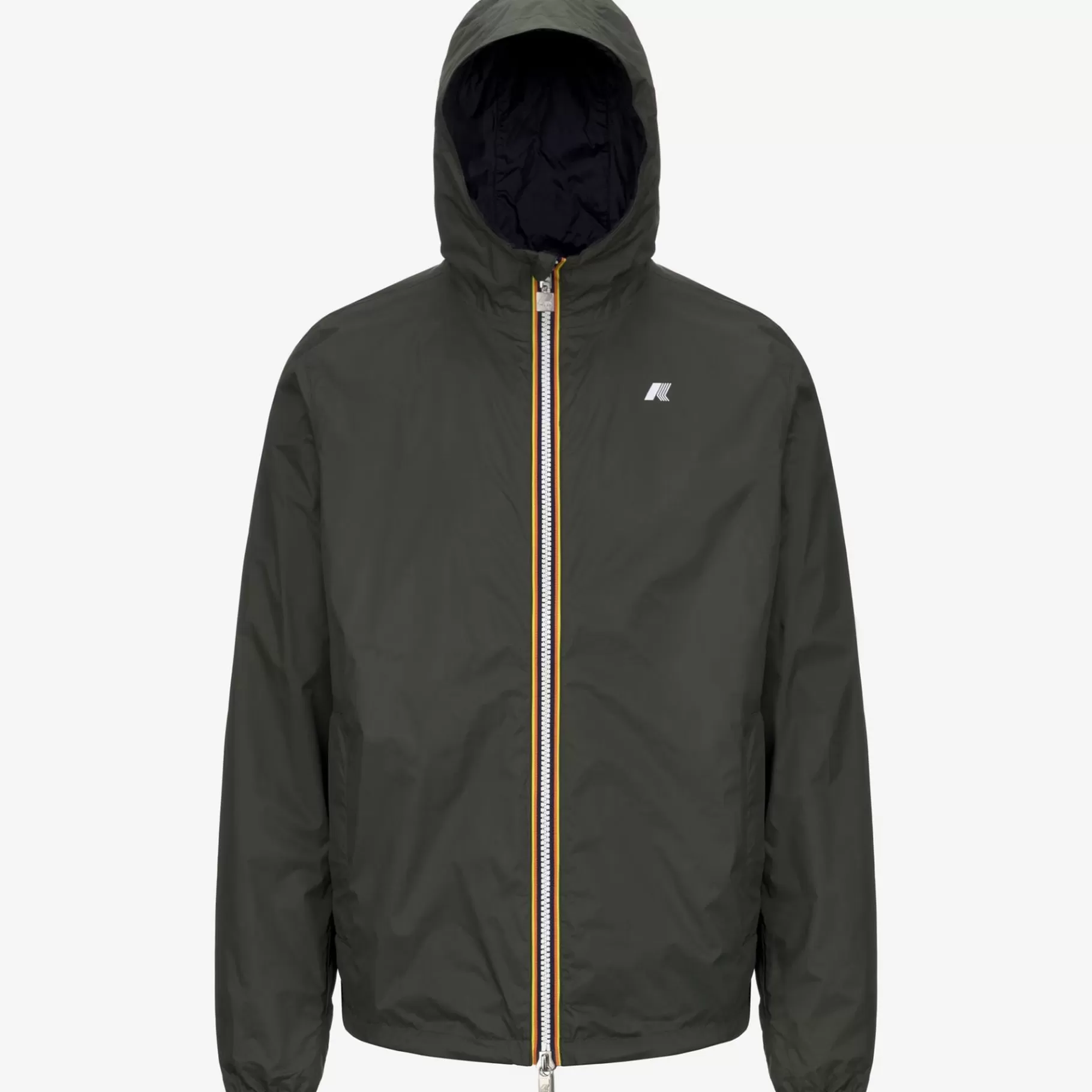Short Jackets*K-WAY Jake Plus.2 Reversible - Jackets - Short - Man - Green Blackish-Black Pure