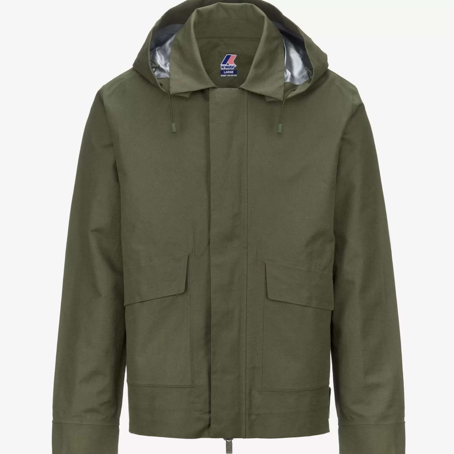 Short Jackets*K-WAY Kaya Linen Blend 2L - Jackets - Short - Man - Green Cypress-Silver