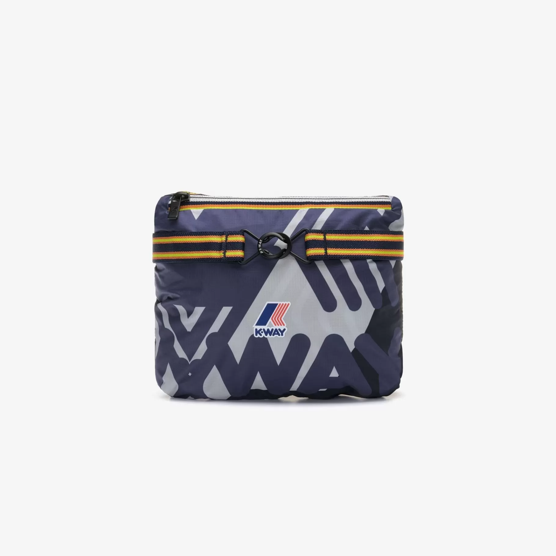 Coats And Long Jackets*K-WAY Le Vrai 3.0 Claude Graphic - Jackets - Mid - Unisex - Logo Pattern Grey-Blu-Indigo-Corda