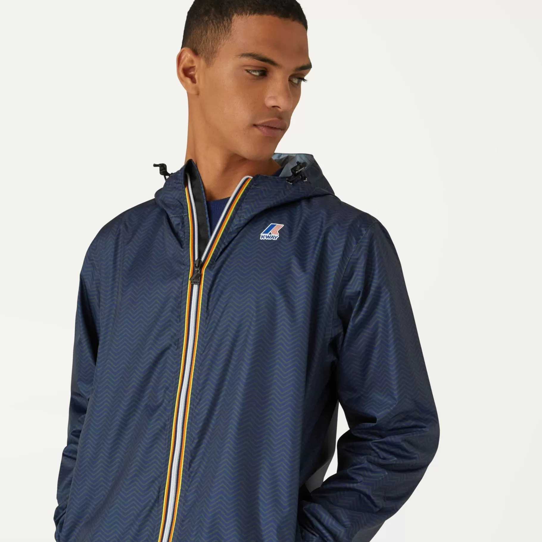 Coats And Long Jackets*K-WAY Le Vrai 3.0 Claude Graphic - Jackets - Mid - Unisex - Twill Blue