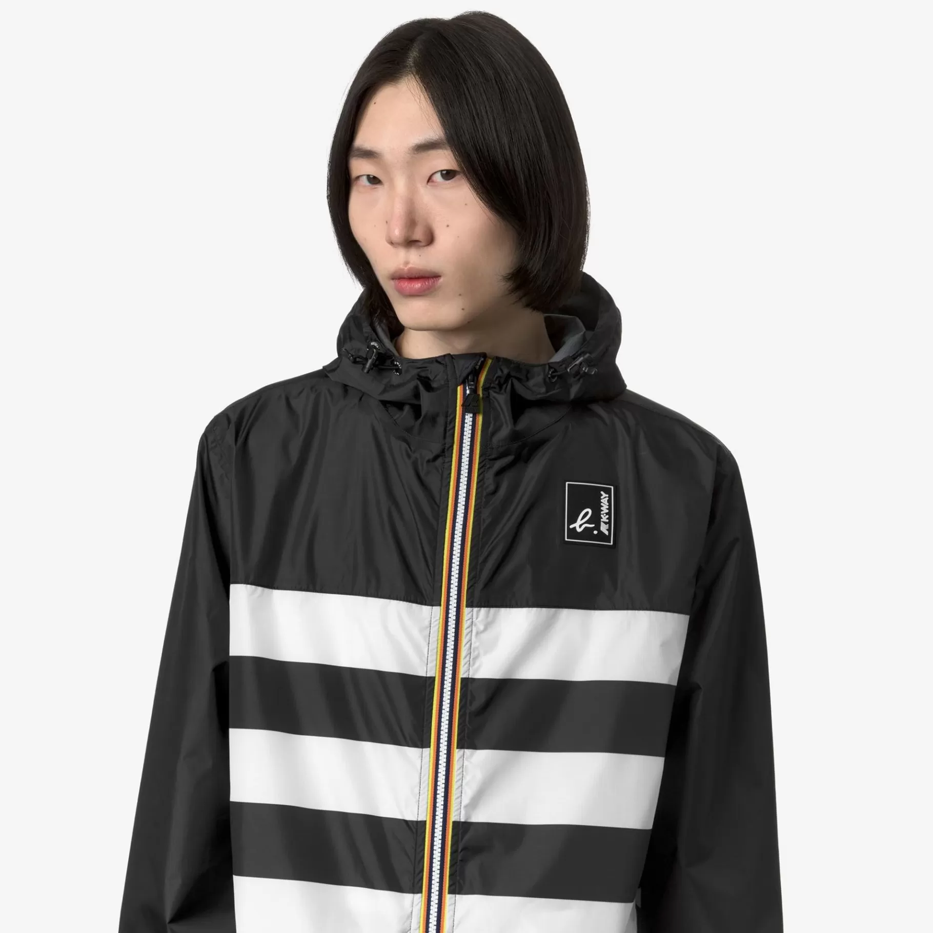 Coats And Long Jackets*K-WAY Le Vrai 3.0 Claude Graphic Agnes B - Jackets - Mid - Unisex - Stripes Blk-Wht