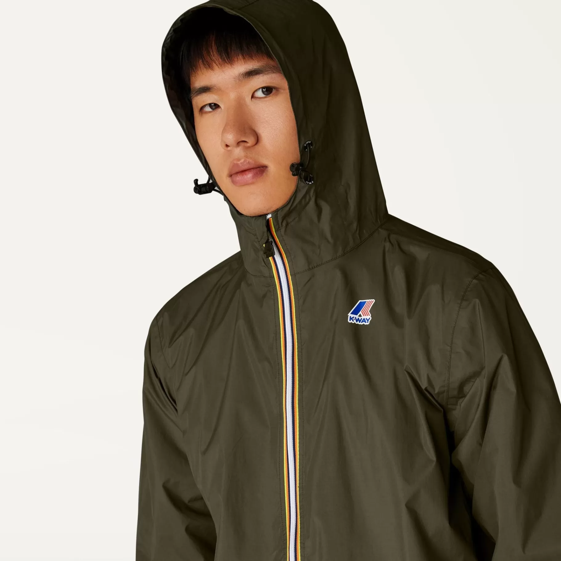 Le Vrai Classic*K-WAY Le Vrai 3.0 Eiffel - Jackets - Long - Unisex - Green Blackish