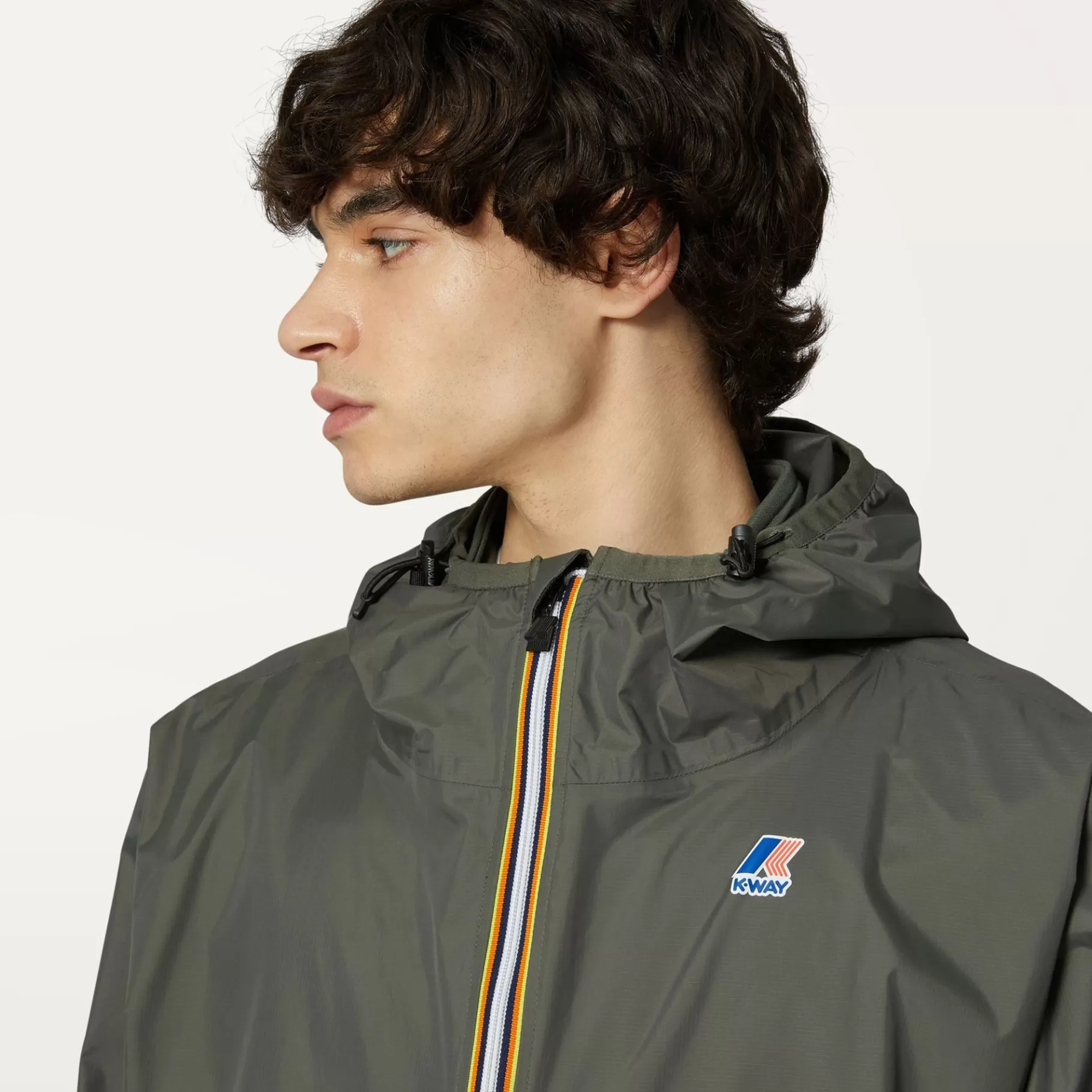 Le Vrai Classic*K-WAY Le Vrai 3.0 Elysees - Jackets - 3/4 Length - Unisex - Green Blackish
