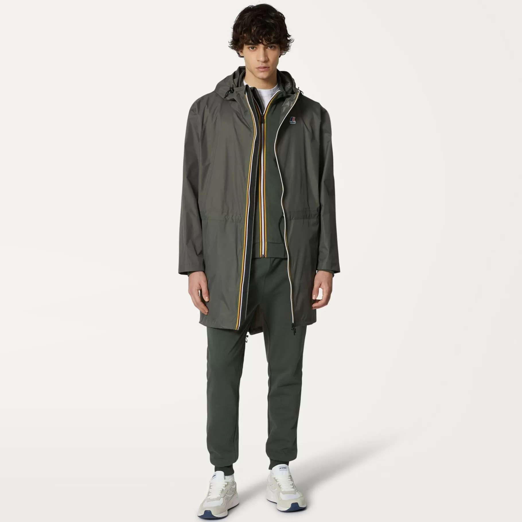 Le Vrai Classic*K-WAY Le Vrai 3.0 Elysees - Jackets - 3/4 Length - Unisex - Green Blackish