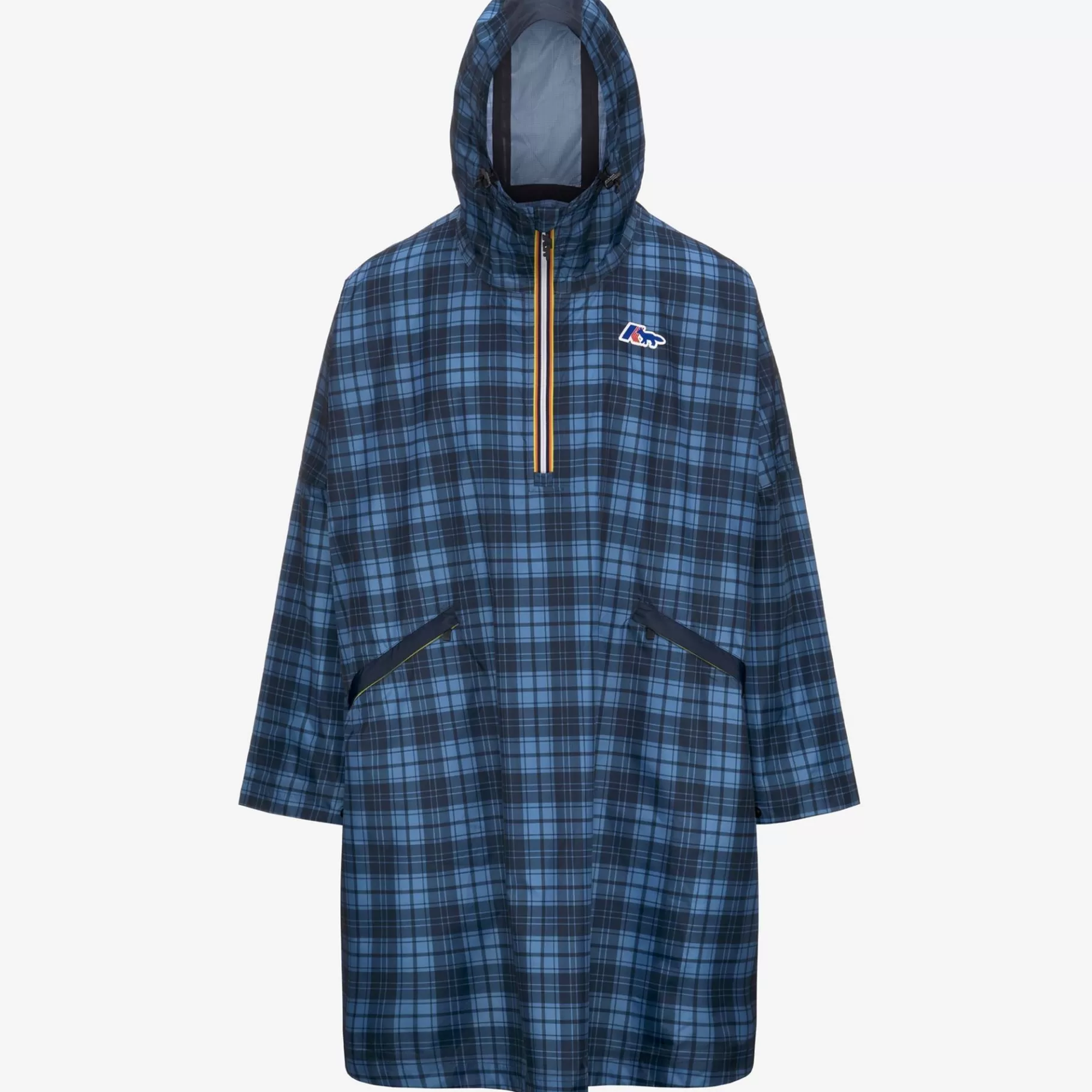 Coats And Long Jackets*K-WAY Le Vrai 3.0 Terence Grap Mk - Jackets - Poncho - Unisex - Check Blue