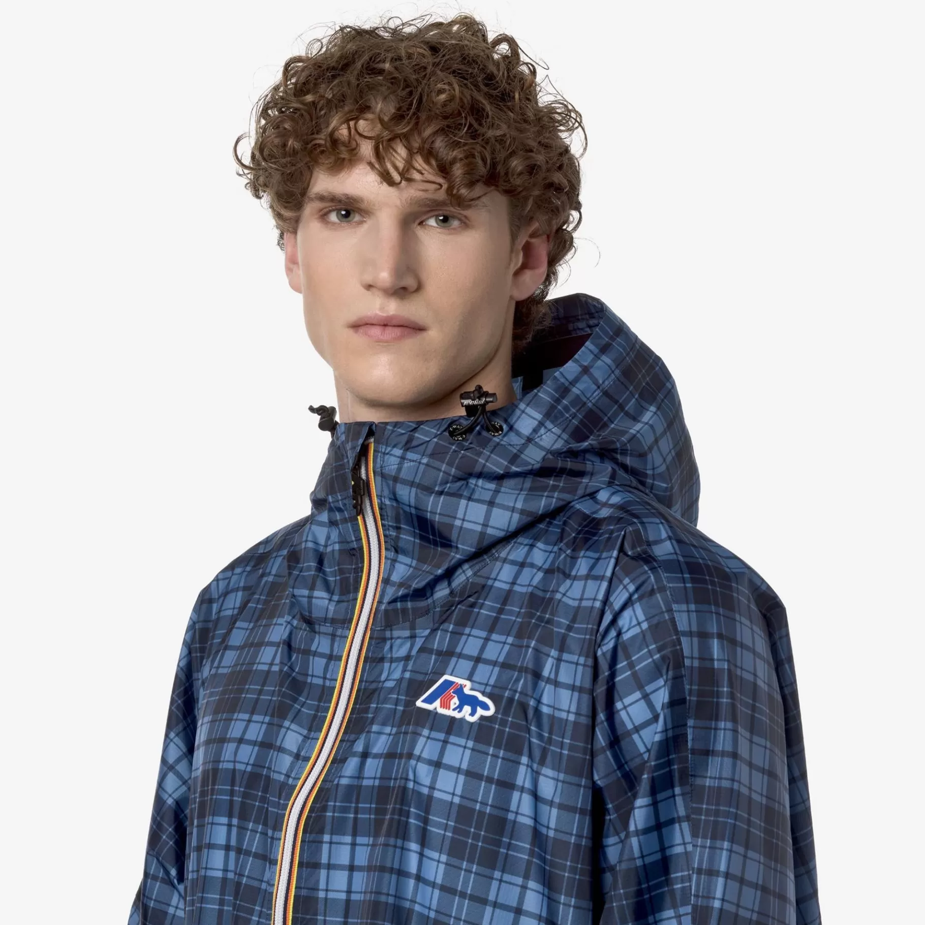 Coats And Long Jackets*K-WAY Le Vrai 3.0 Terence Grap Mk - Jackets - Poncho - Unisex - Check Blue
