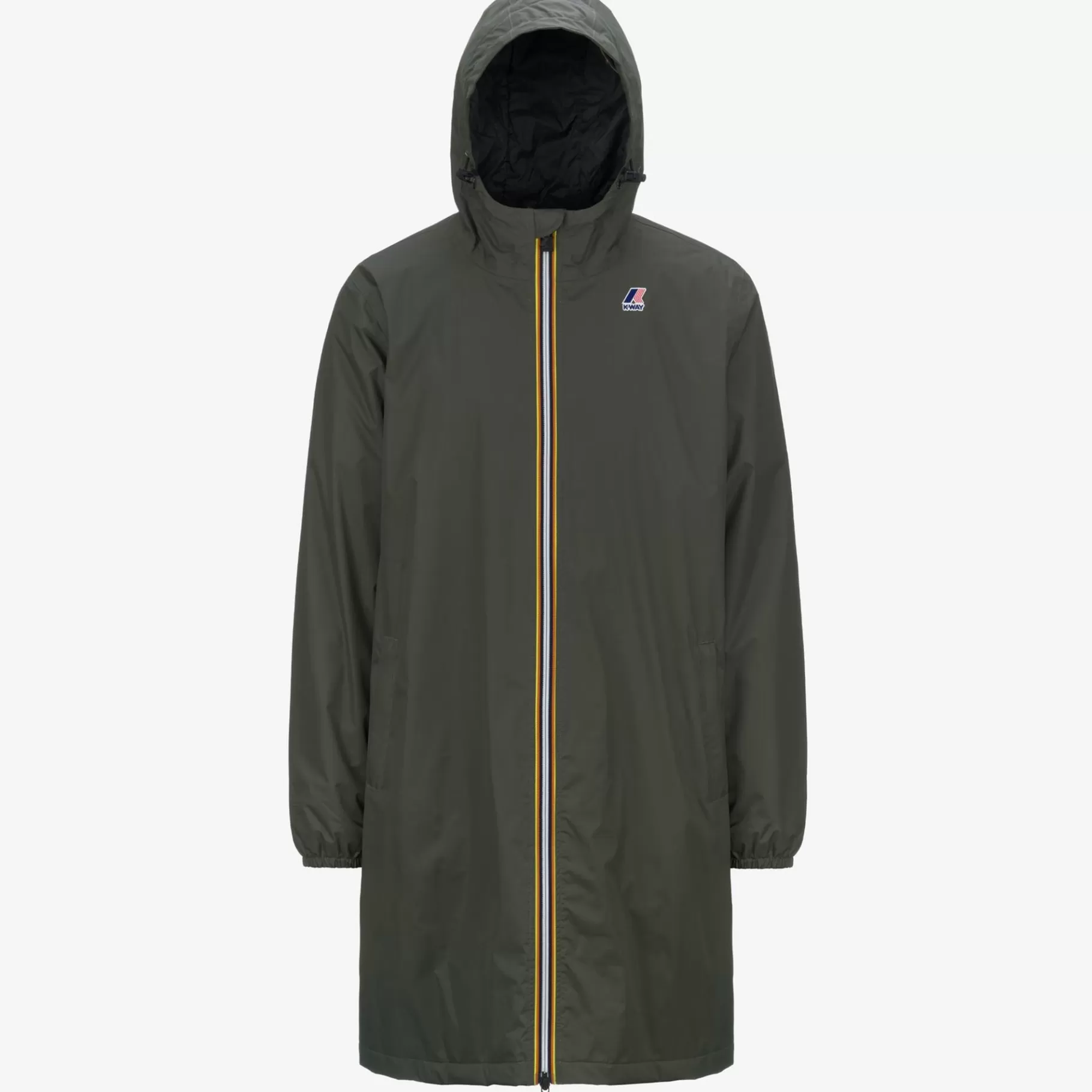 Le Vrai Classic*K-WAY Le Vrai 3.0Eiffel Warm - Jackets - 3/4 Length - Unisex - Green Blackish