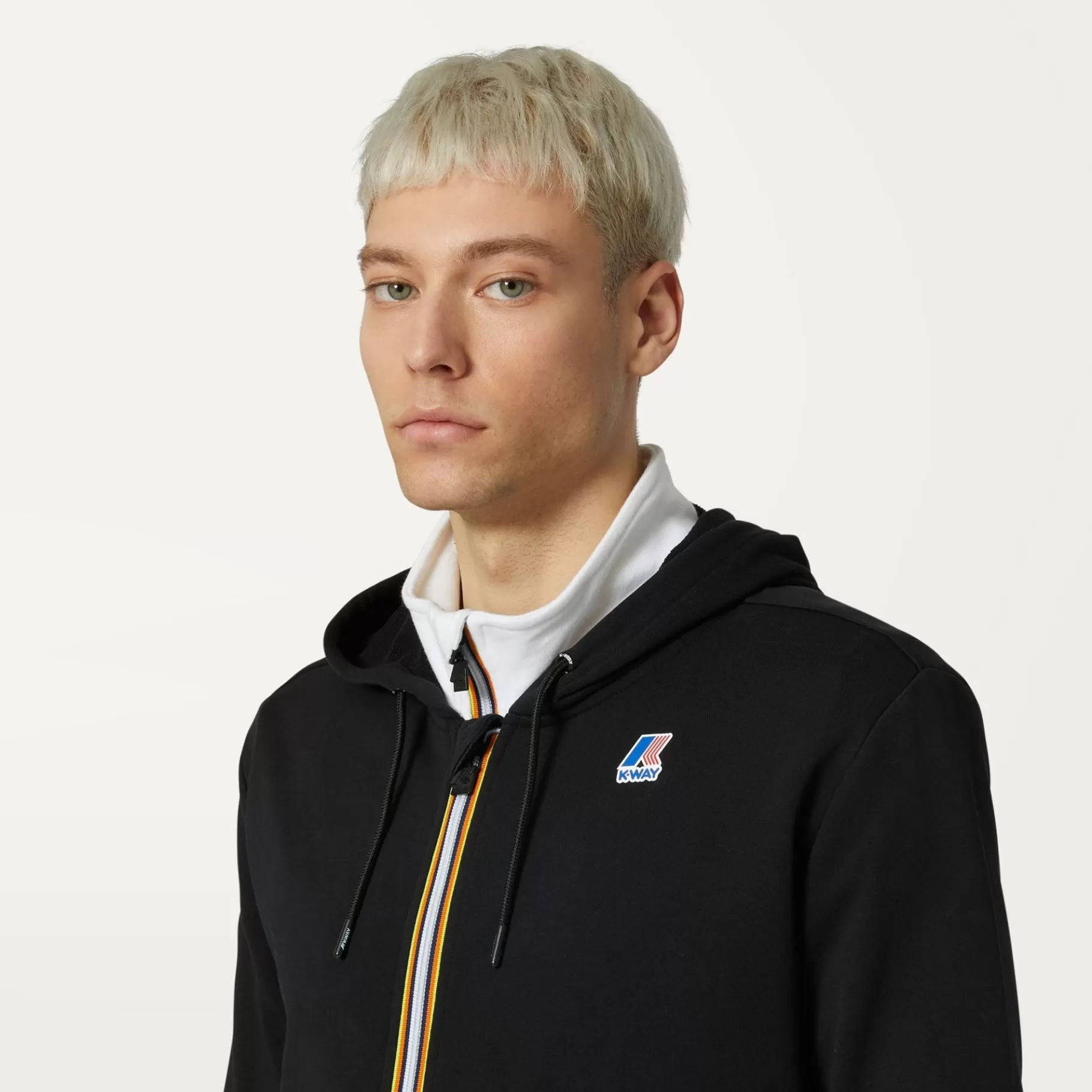 Hoodies And Sweaters*K-WAY Le Vrai Arnel Poly Cotton - Fleece - Jacket - Unisex - Black Pure