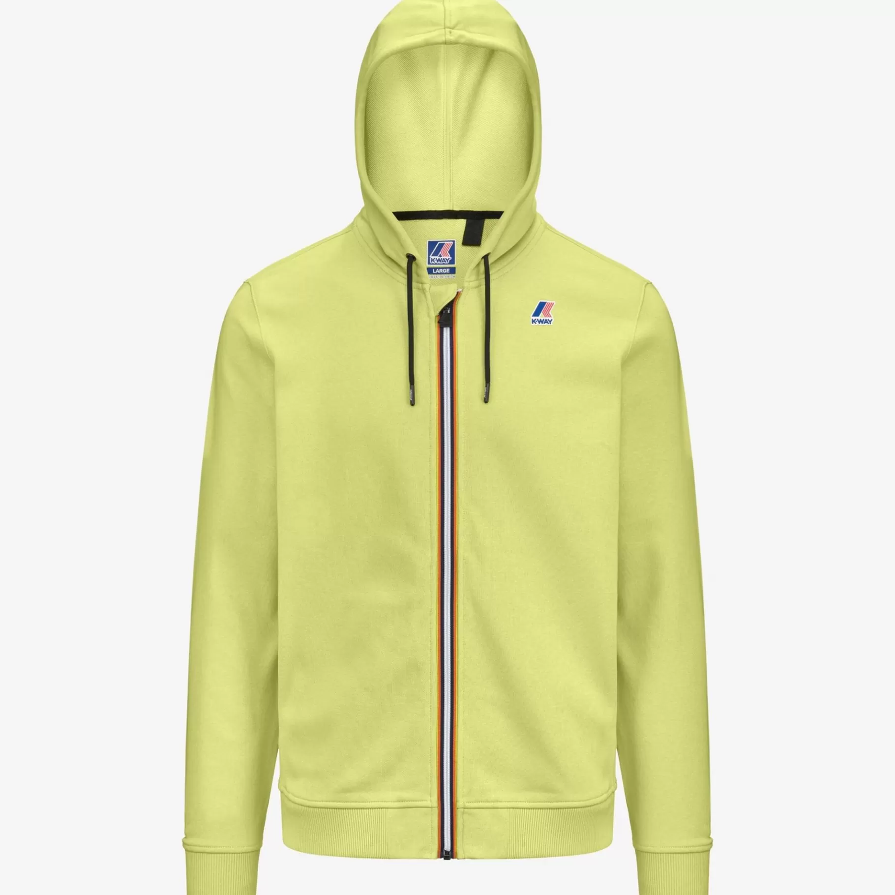 Hoodies And Sweaters*K-WAY Le Vrai Arnel Poly Cotton - Fleece - Jacket - Unisex - Green Celery