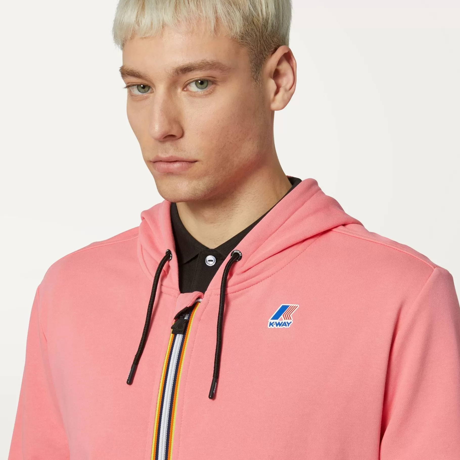 Hoodies And Sweaters*K-WAY Le Vrai Arnel Poly Cotton - Fleece - Jacket - Unisex - Pink Md