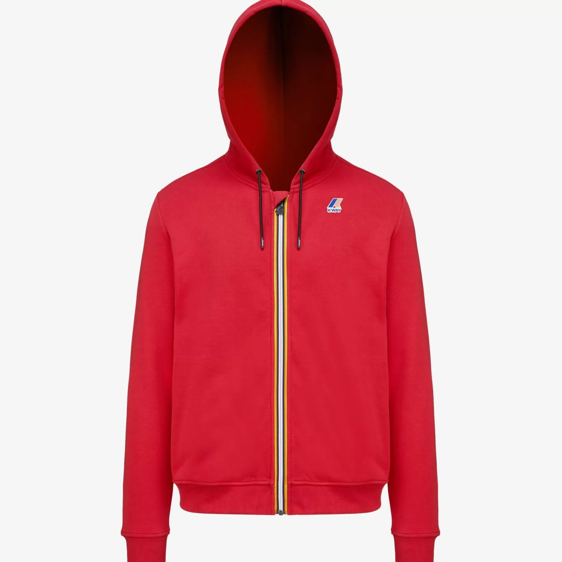 Hoodies And Sweaters*K-WAY Le Vrai Arnel Poly Cotton - Fleece - Jacket - Unisex - Red Berry