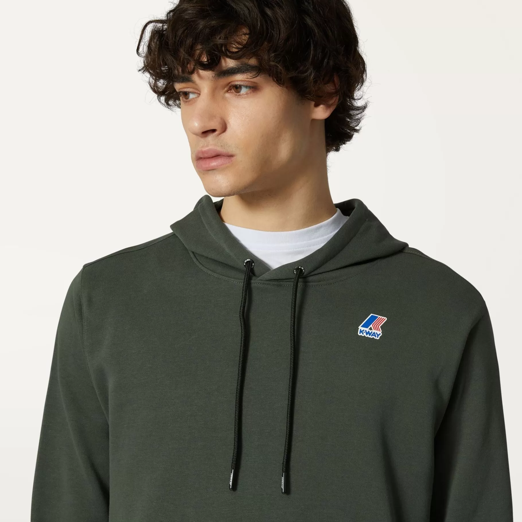 Hoodies And Sweaters*K-WAY Le Vrai Arnette Poly Cotton - Fleece - Jumper - Unisex - Green Blackish