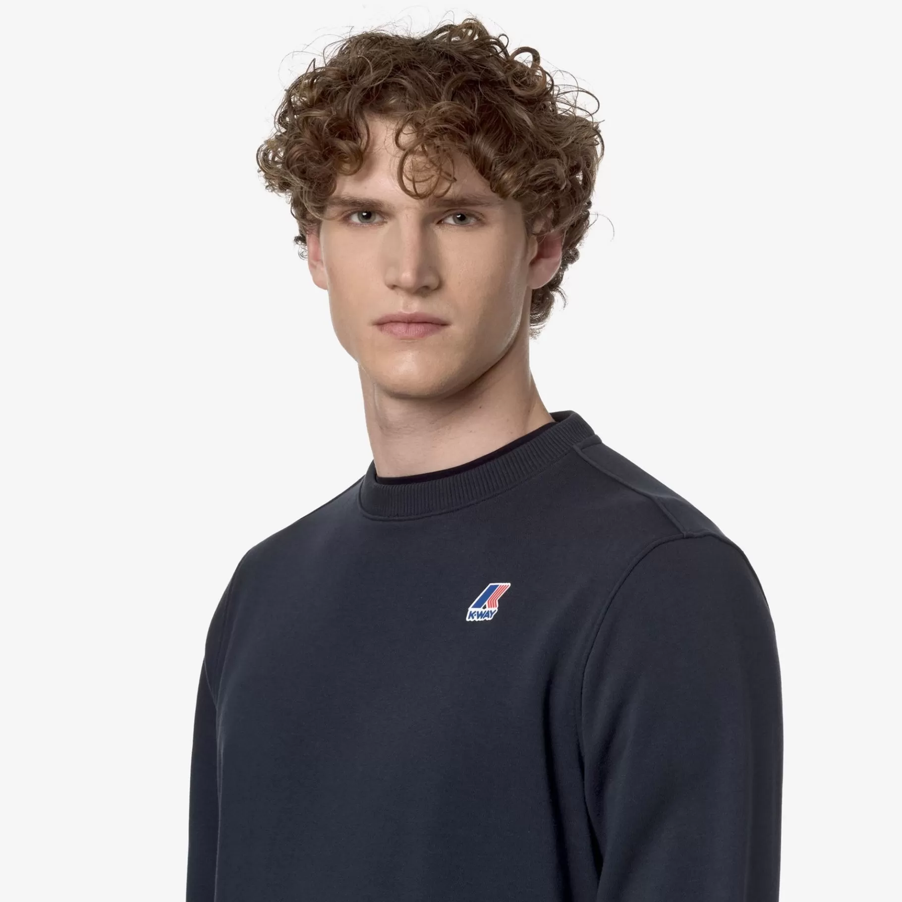 Hoodies And Sweaters*K-WAY Le Vrai Auguste Poly Cotton - Fleece - Jumper - Unisex - Blue Depth