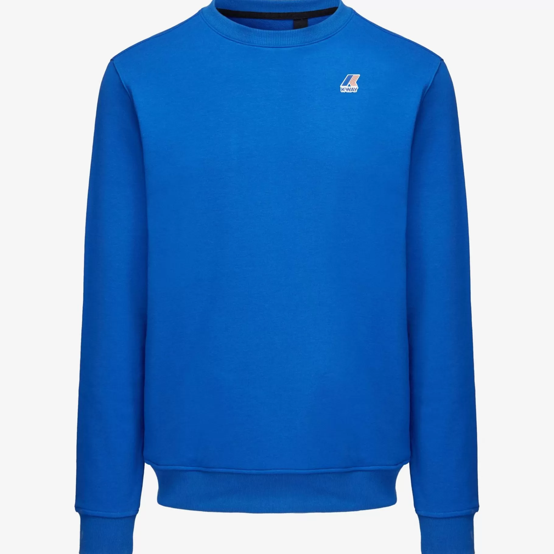 Hoodies And Sweaters*K-WAY Le Vrai Auguste Poly Cotton - Fleece - Jumper - Unisex - Blue Royal Marine