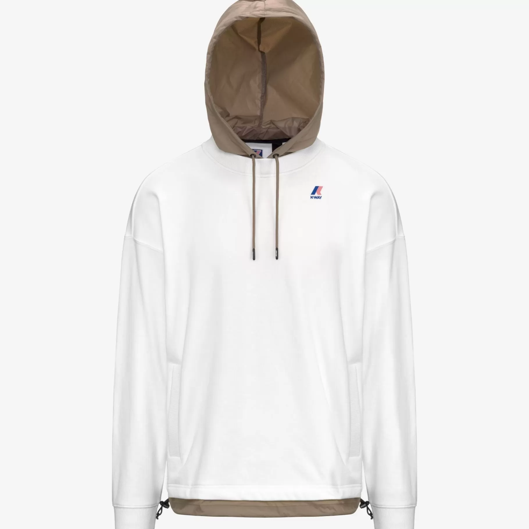 Hoodies And Sweaters*K-WAY Le Vrai Donatien Nylon Pc - Fleece - Jumper - Unisex - White-Beige Taupe