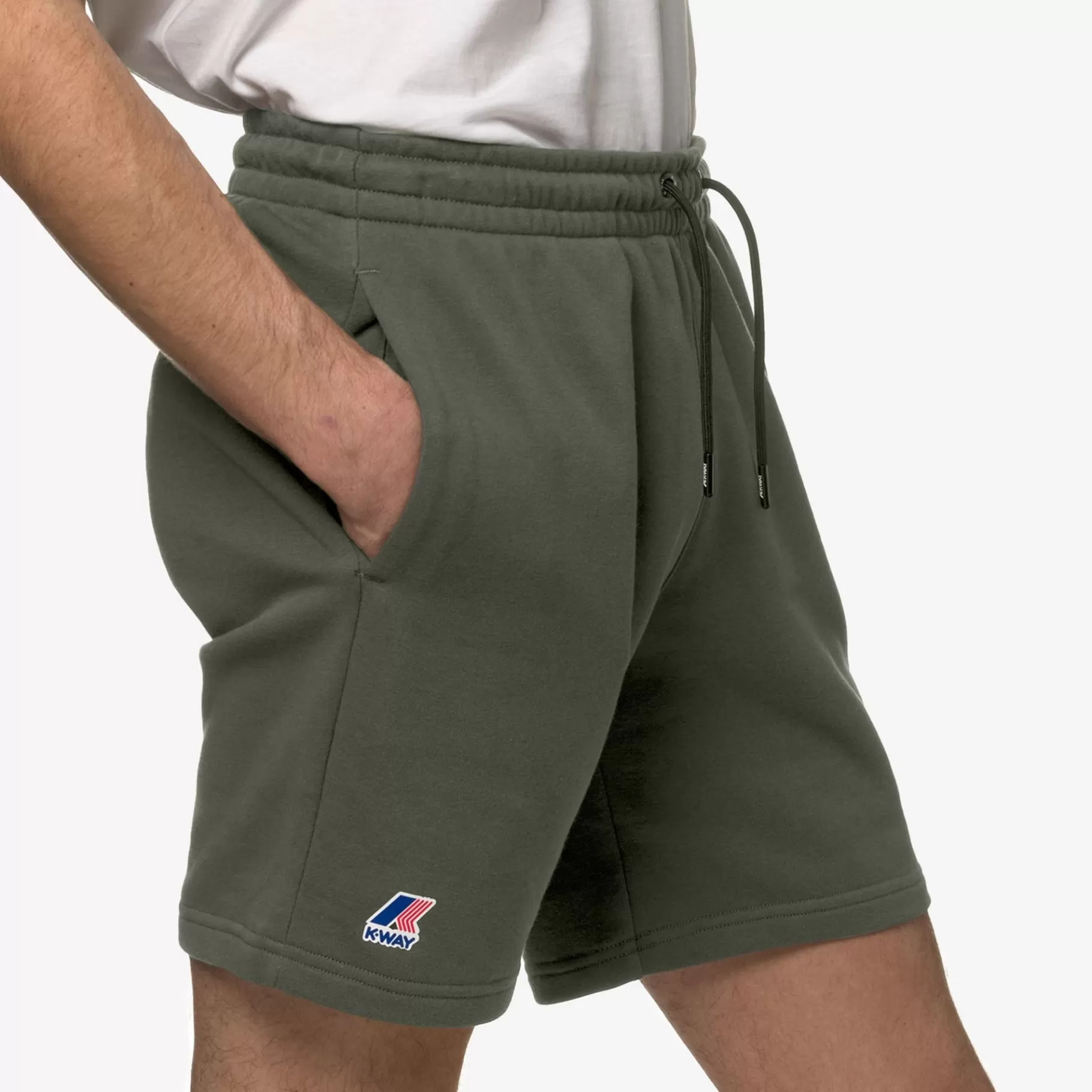 Shorts*K-WAY Le Vrai Dorian Poly Cotton - Shorts - Sportshorts - Unisex - Green Blackish