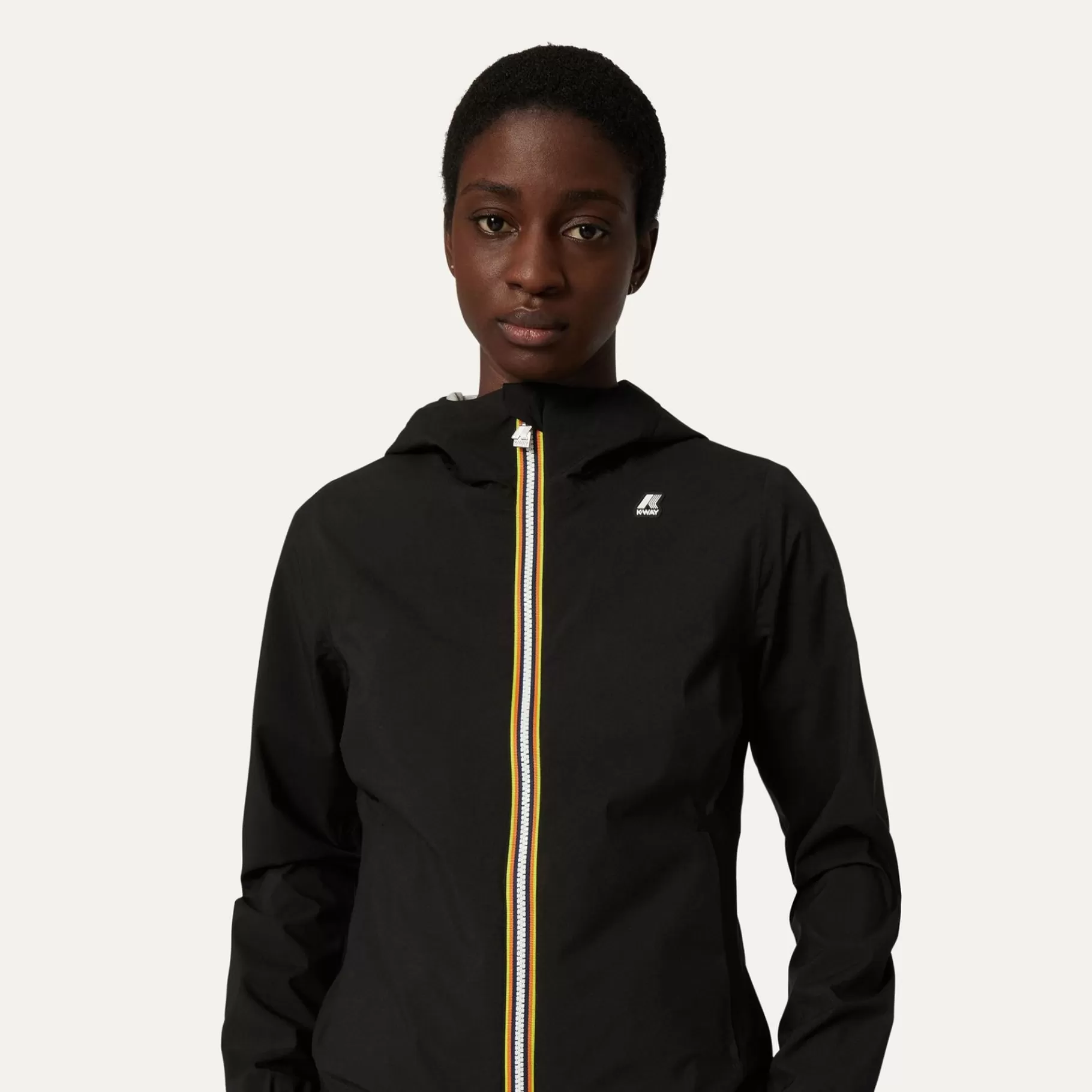 Short Jackets*K-WAY Lily Stretch Poly Jersey - Jackets - Short - Woman - Black Pure
