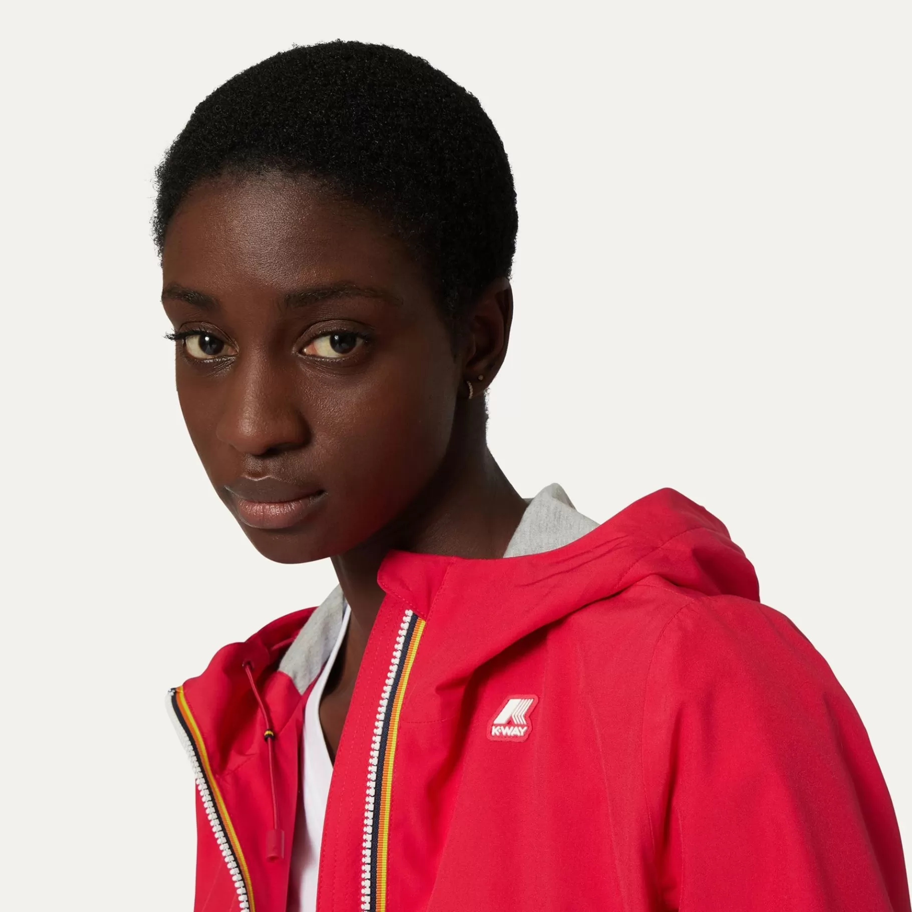 Short Jackets*K-WAY Lily Stretch Poly Jersey - Jackets - Short - Woman - Red Berry