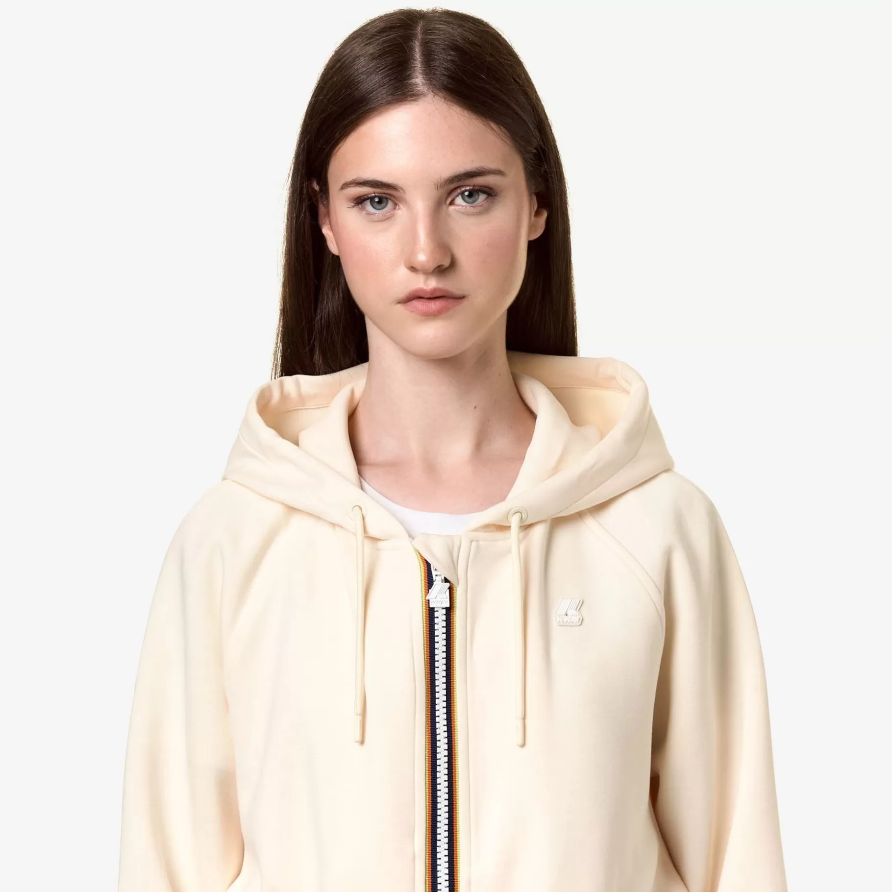 Hoodies And Sweaters*K-WAY Lydie Light Spacer - Fleece - Jacket - Woman - Beige Shortbread