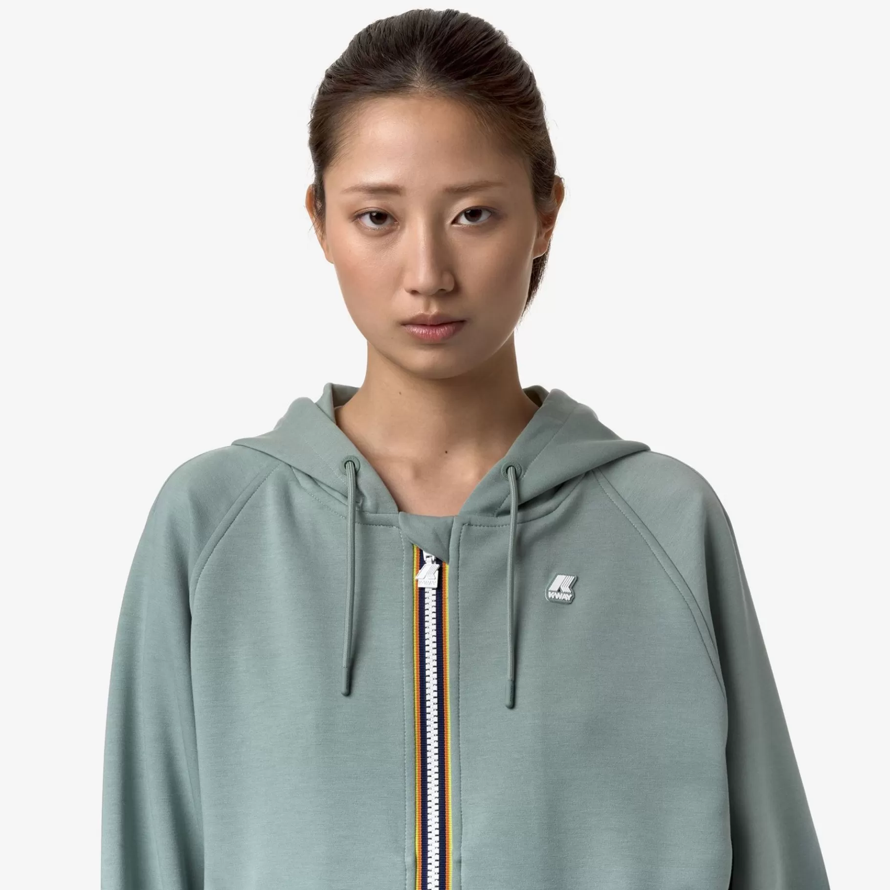 Hoodies And Sweaters*K-WAY Lydie Light Spacer - Fleece - Jacket - Woman - Green Mold