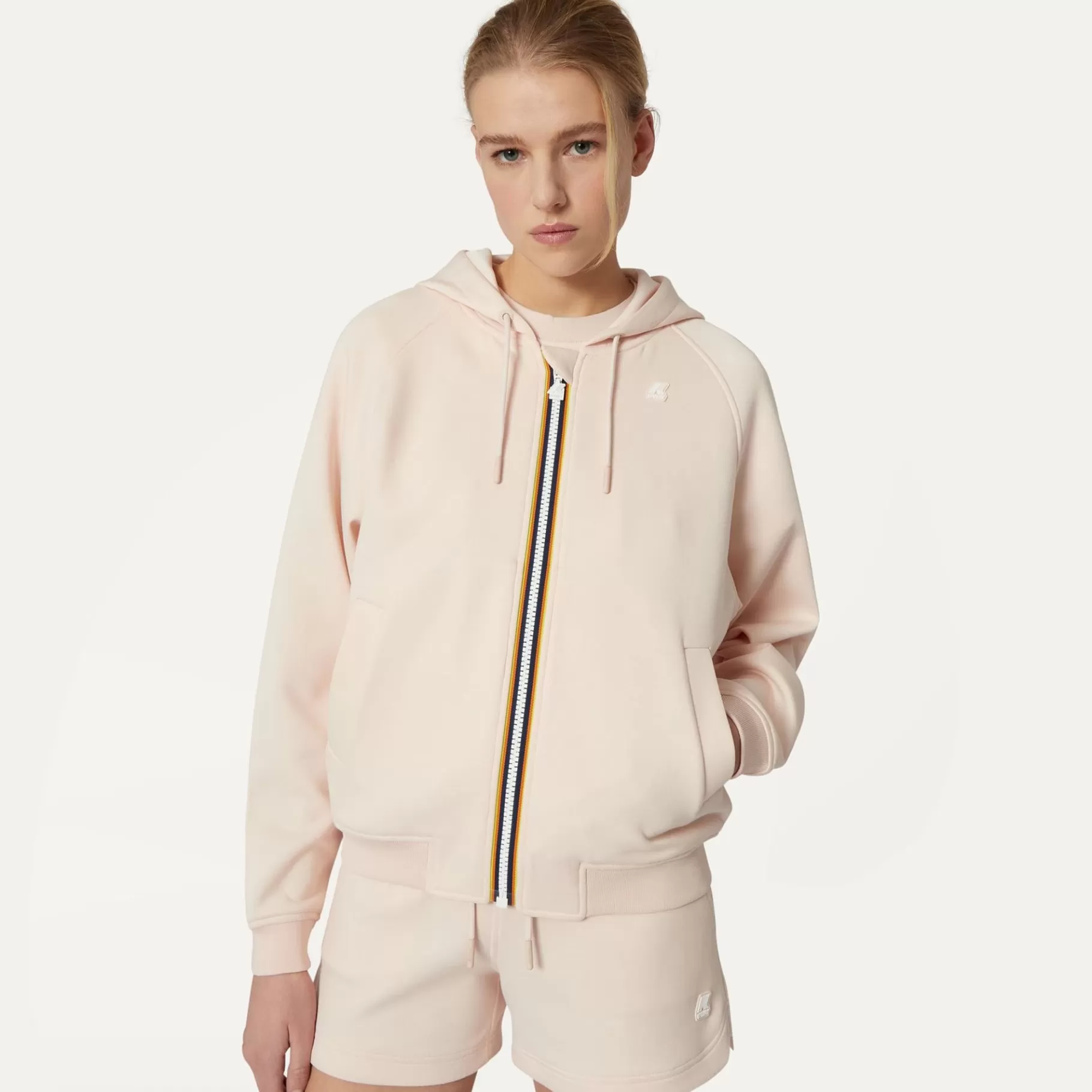 Hoodies And Sweaters*K-WAY Lydie Light Spacer - Fleece - Jacket - Woman - Pink Cloud