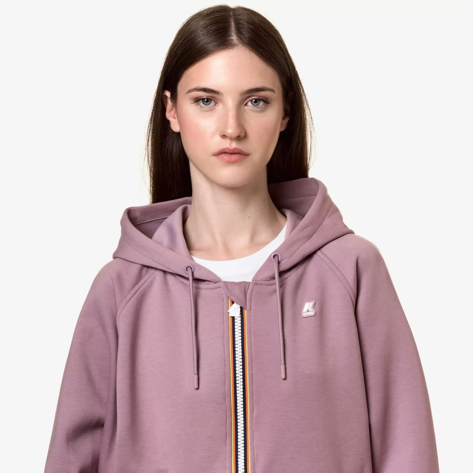 Hoodies And Sweaters*K-WAY Lydie Light Spacer - Fleece - Jacket - Woman - Violet Dusty