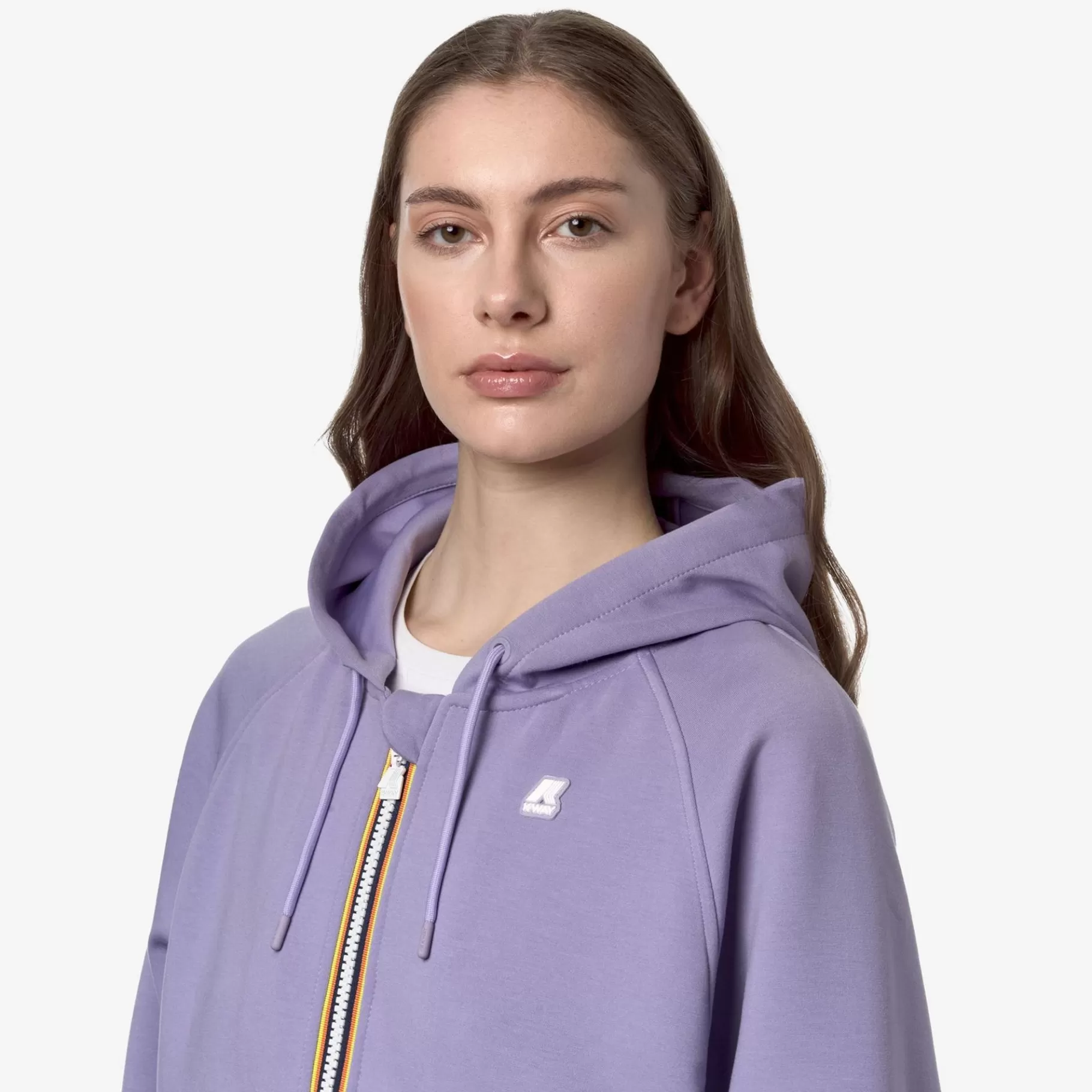 Hoodies And Sweaters*K-WAY Lydie Light Spacer - Fleece - Jacket - Woman - Violet Glicine