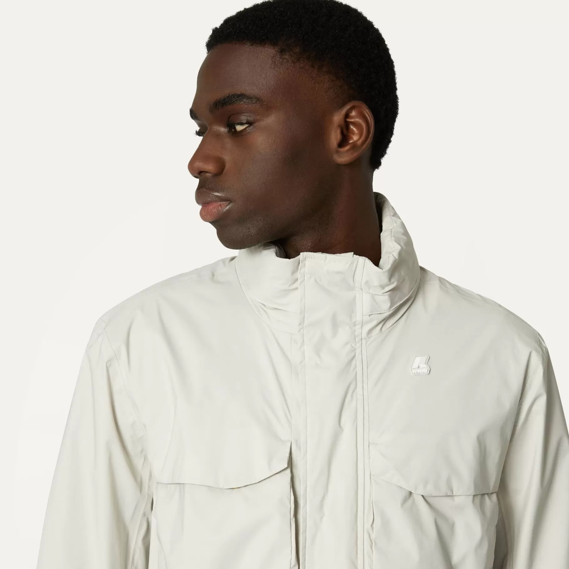 Short Jackets*K-WAY Manphy Stretch Nylon Jersey - Jackets - Short - Man - Beige Lt