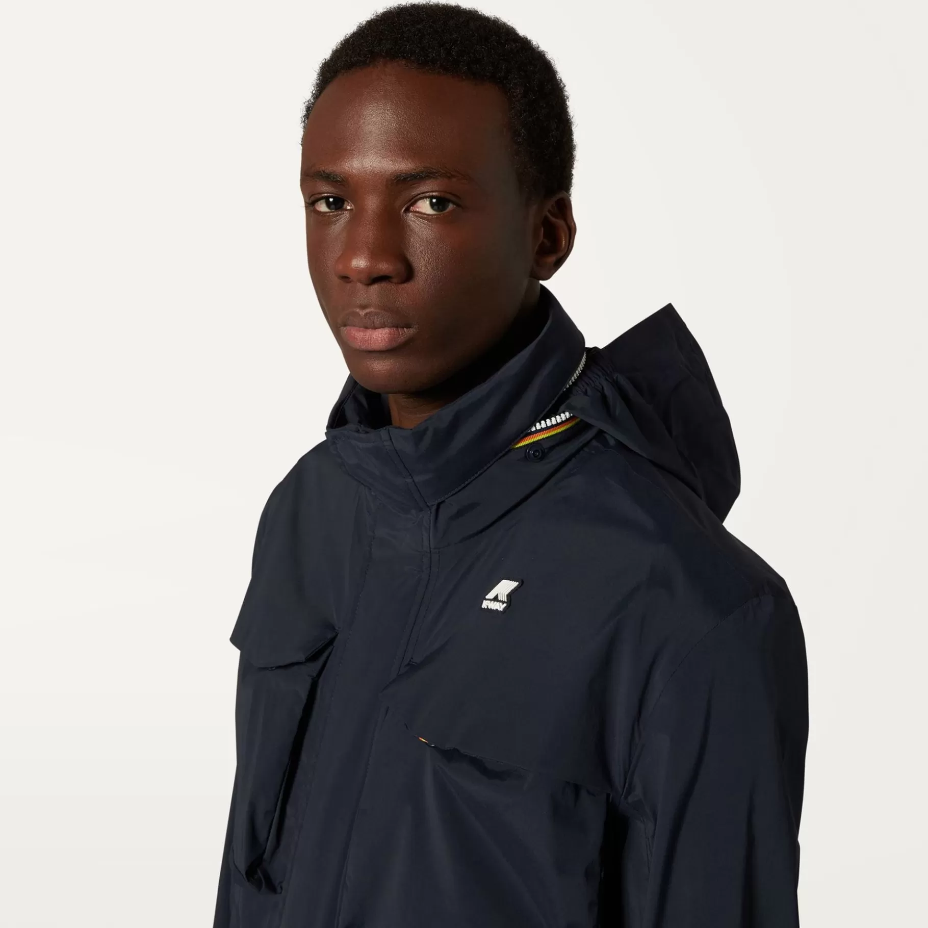 Short Jackets*K-WAY Manphy Stretch Nylon Jersey - Jackets - Short - Man - Blue Depth