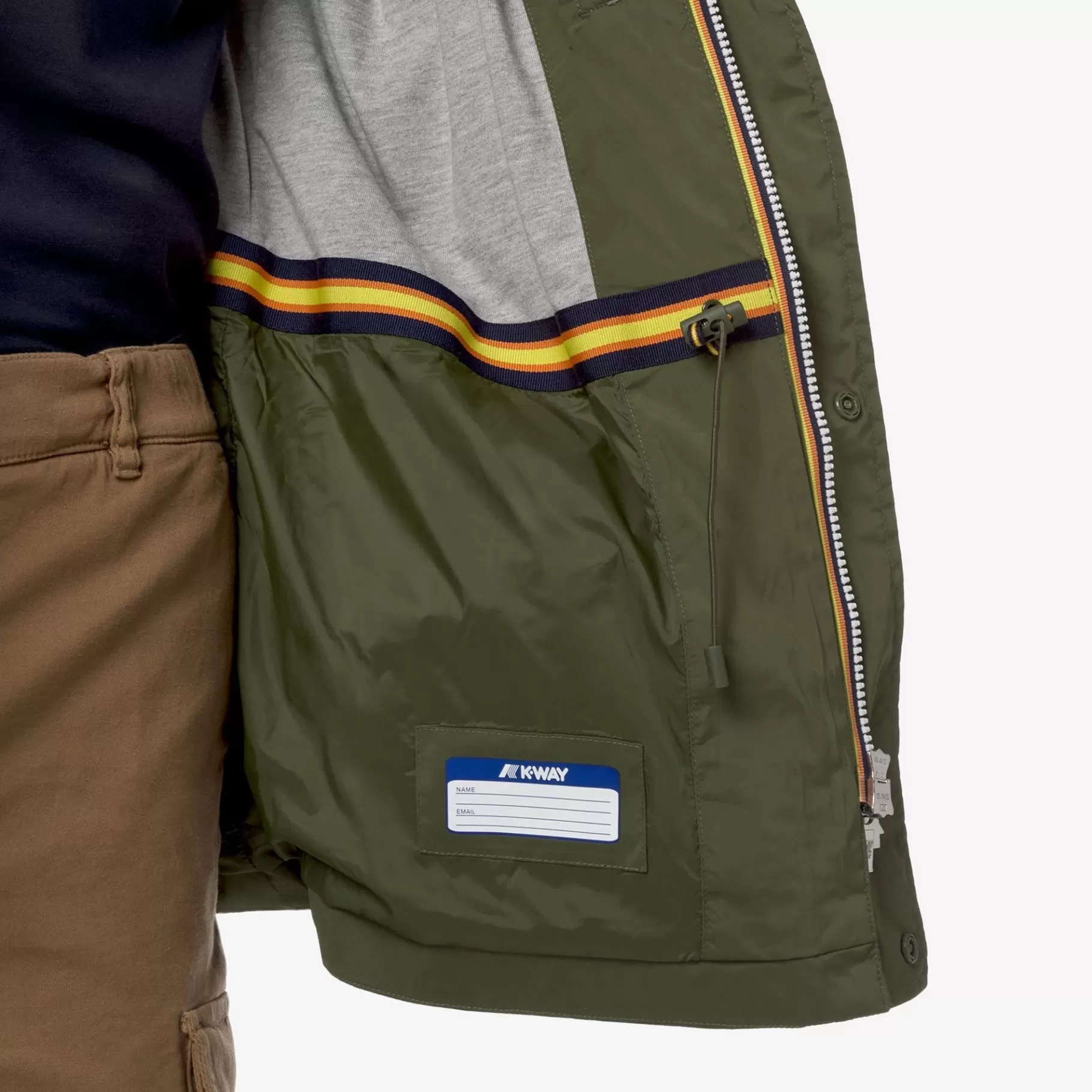 Short Jackets*K-WAY Manphy Stretch Nylon Jersey - Jackets - Short - Man - Green Cypress