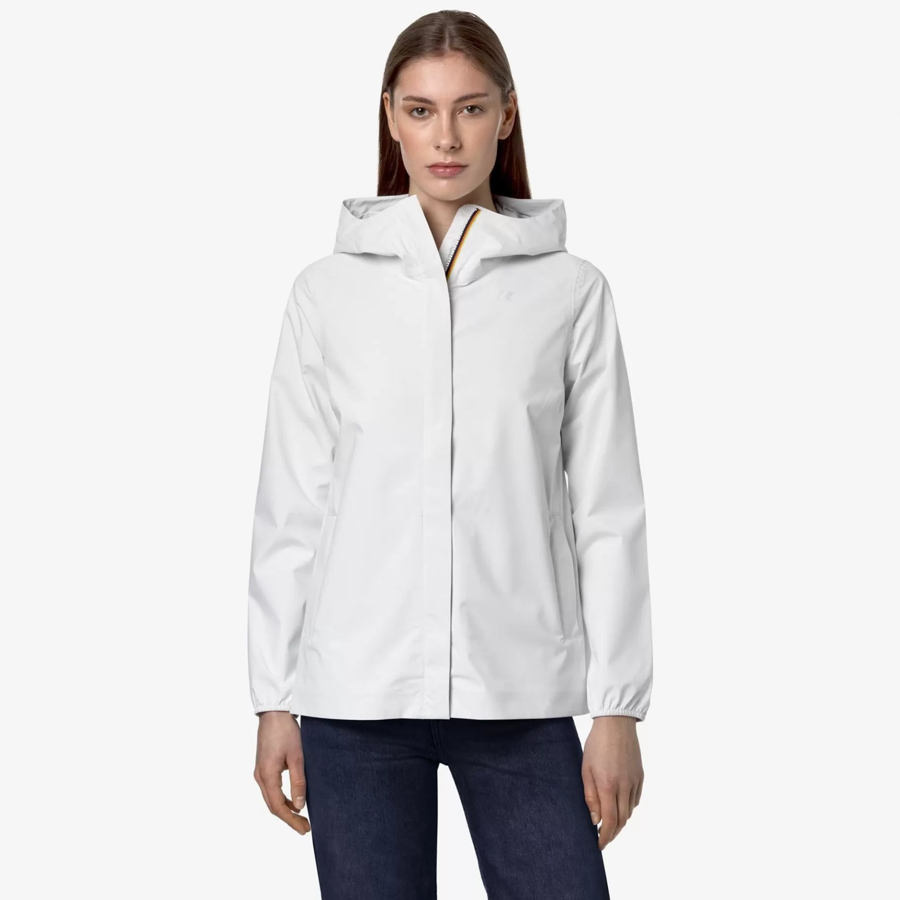 Coats And Long Jackets*K-WAY Marguerite Stretch Dot - Jackets - Mid - Woman - White