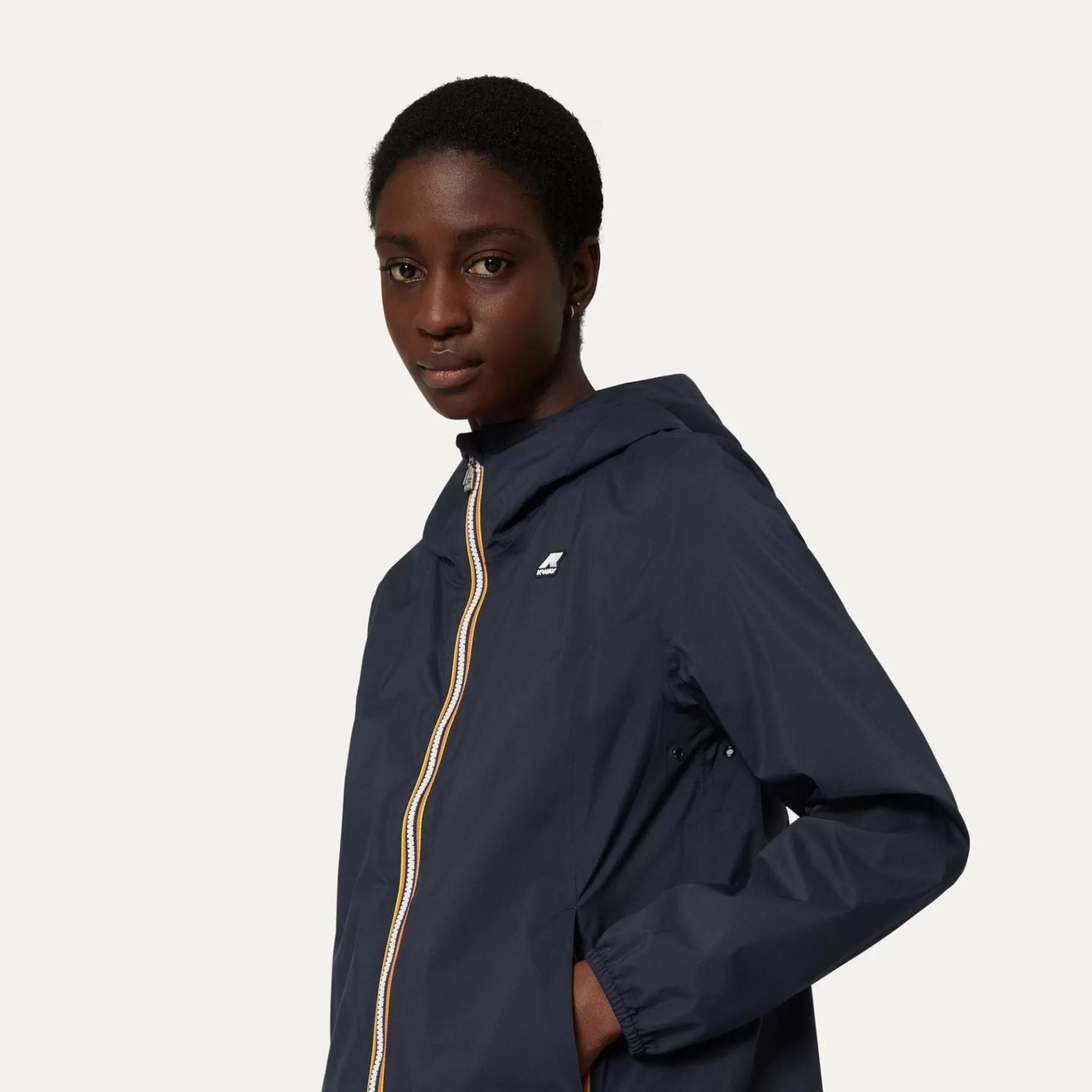 Coats And Long Jackets*K-WAY Marguerite Stretch Poly Jersey - Jackets - Mid - Woman - Blue Depth