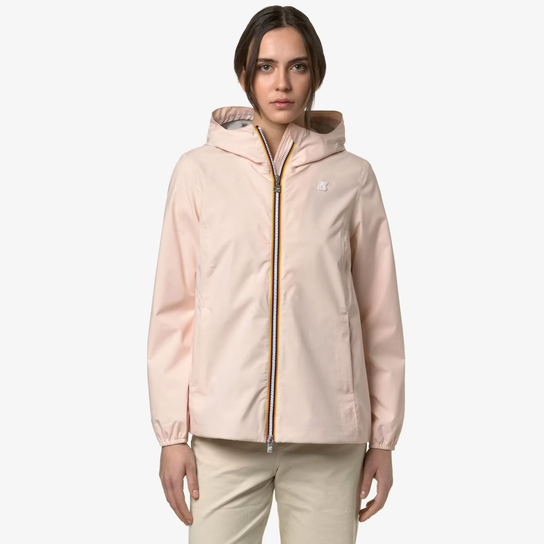 Coats And Long Jackets*K-WAY Marguerite Stretch Poly Jersey - Jackets - Mid - Woman - Pink Gardenia