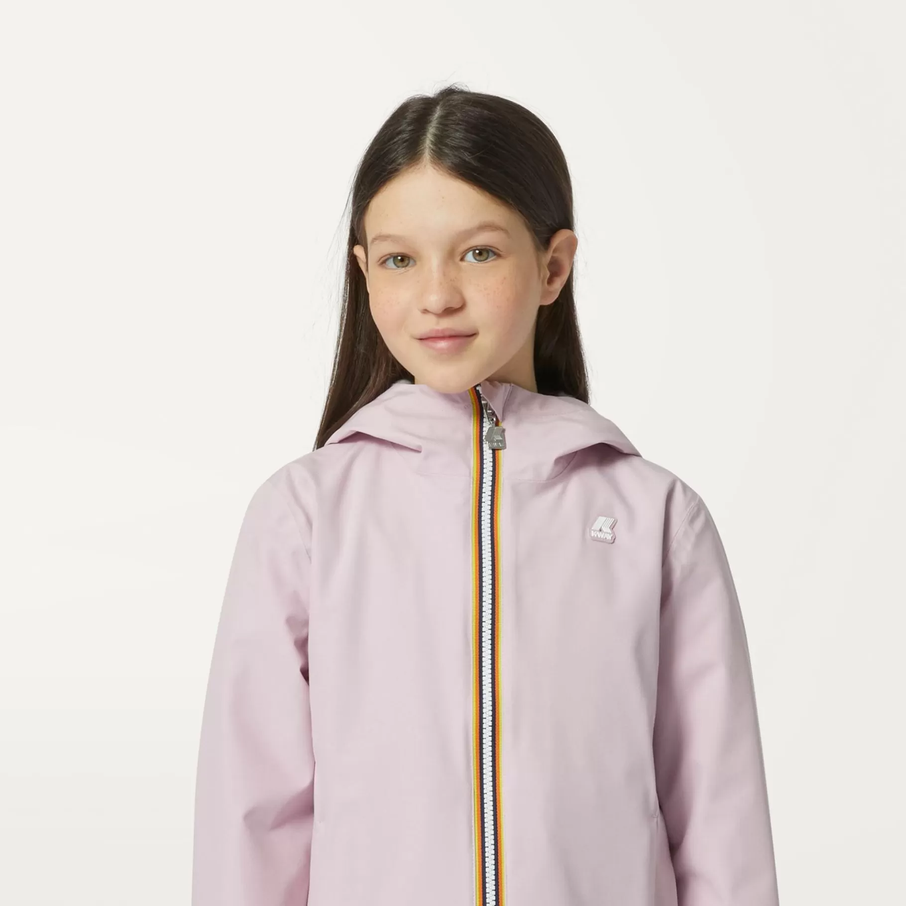 Coats And Long Jackets*K-WAY P. Marguerite Stretch Poly Jersey - Jackets - Mid - Girl - Pink Rose