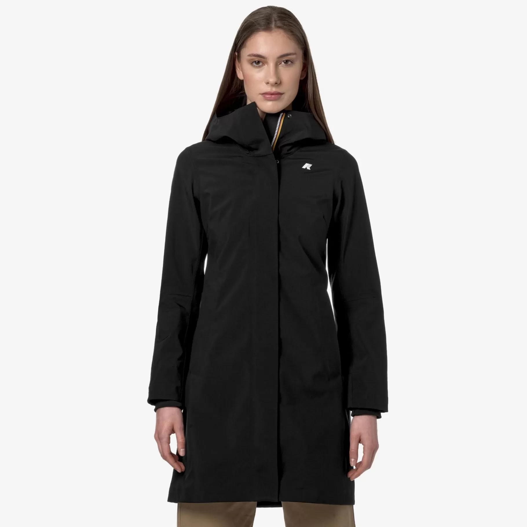 Coats And Long Jackets*K-WAY Stephy Bonded Jersey - Jackets - 3/4 Length - Woman - Black Pure