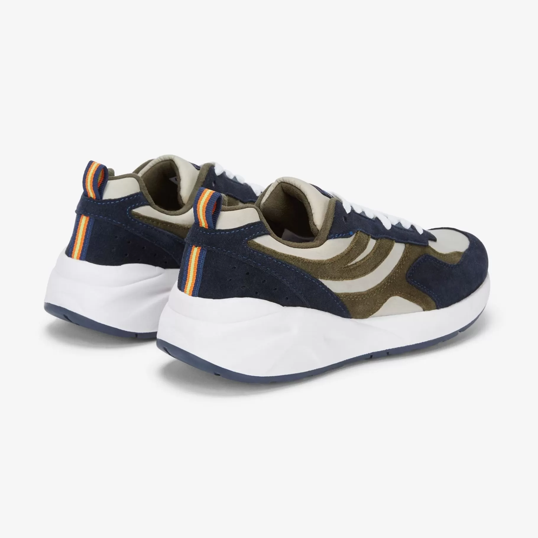 Sneakers*K-WAY Training 3.0 Laces - Sport Shoes - Low Cut - Unisex - Beige Grey-Blue Depth-Green Blackish